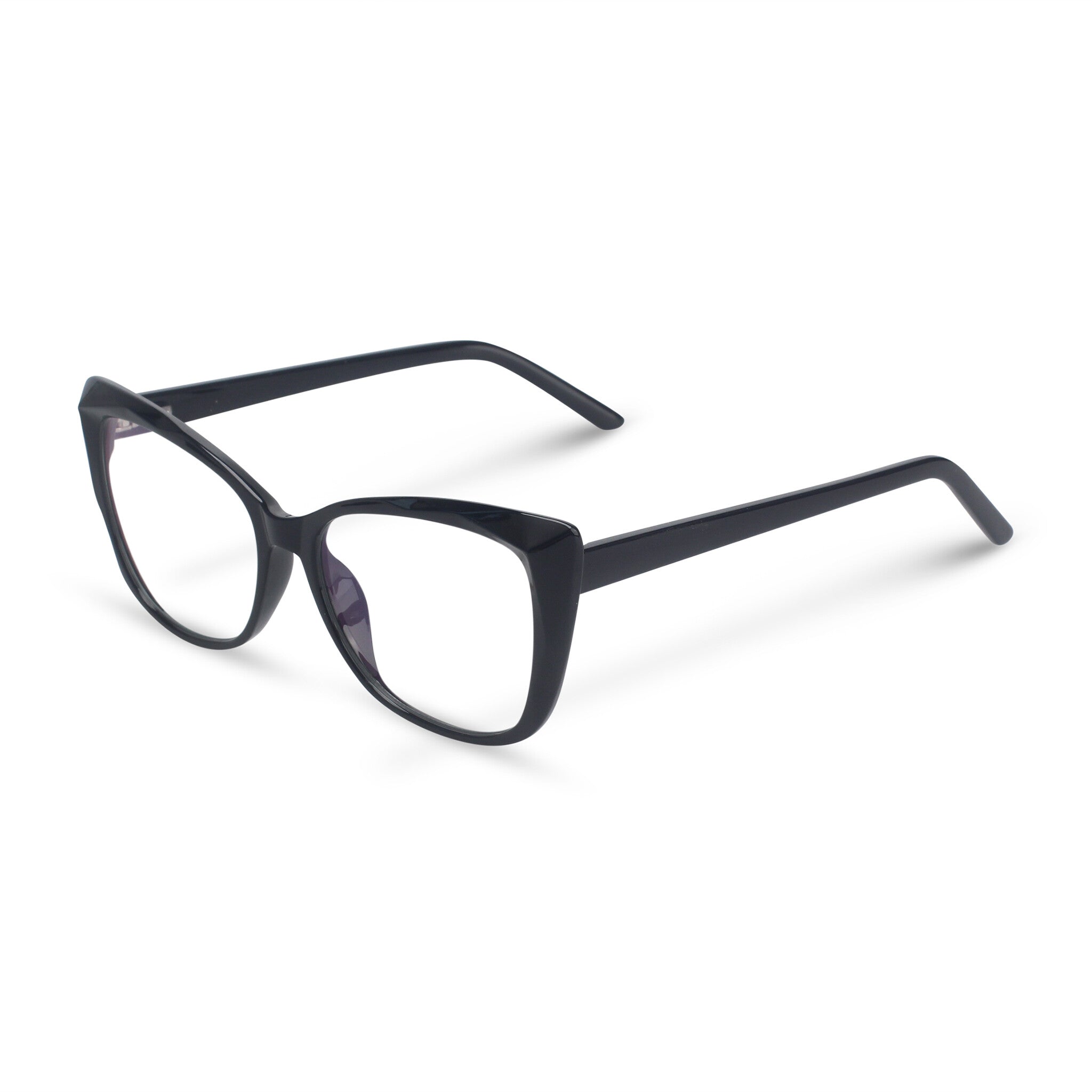 Cat-eye black eyeglasses