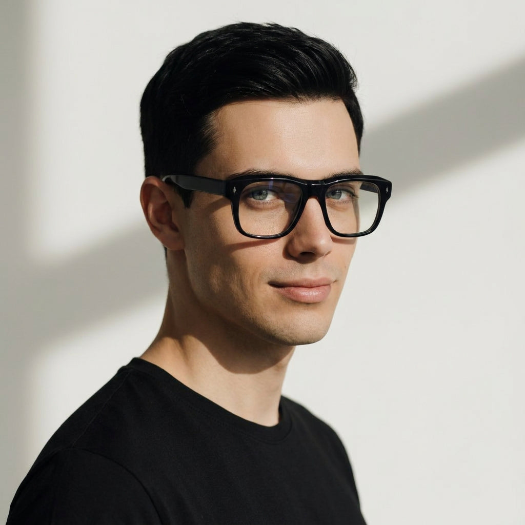 Amalfi square black eyeglasses