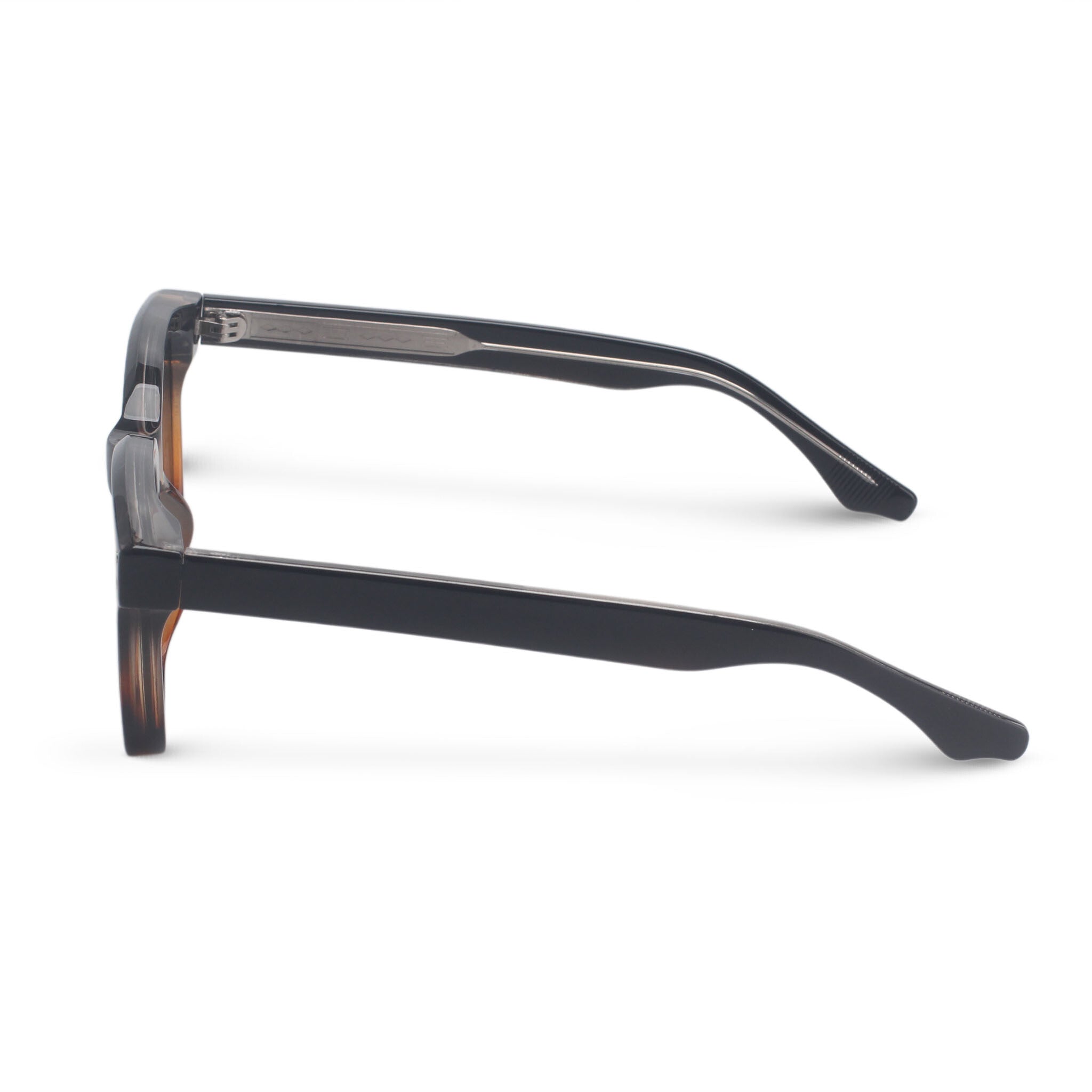 Square tortoise and black sunglasses