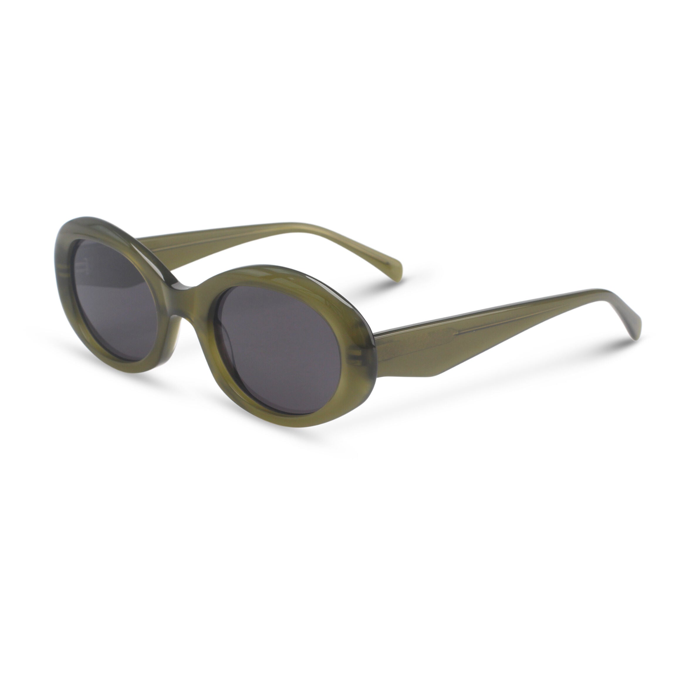 Oval green sunglasses