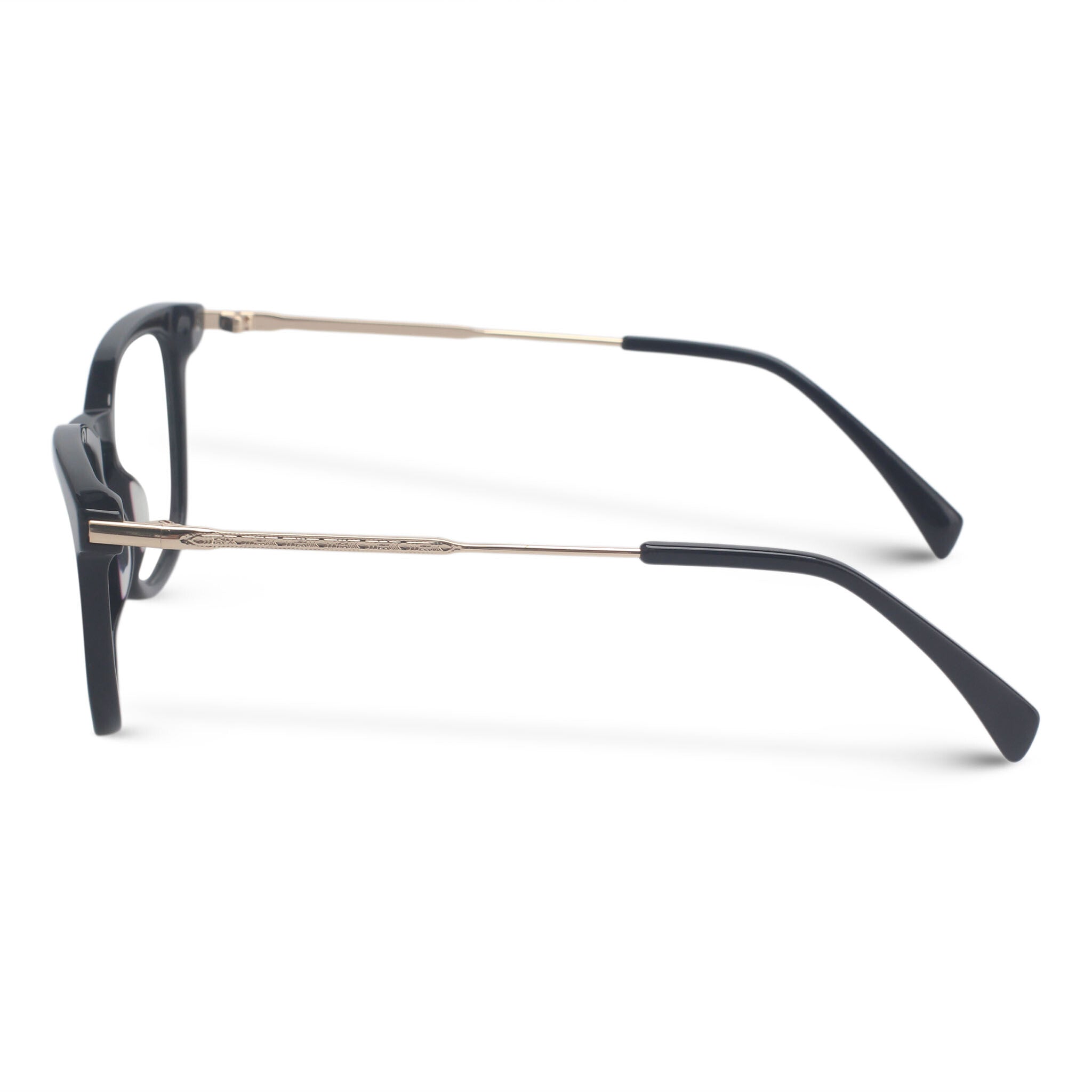 Black plastic eyeglasses