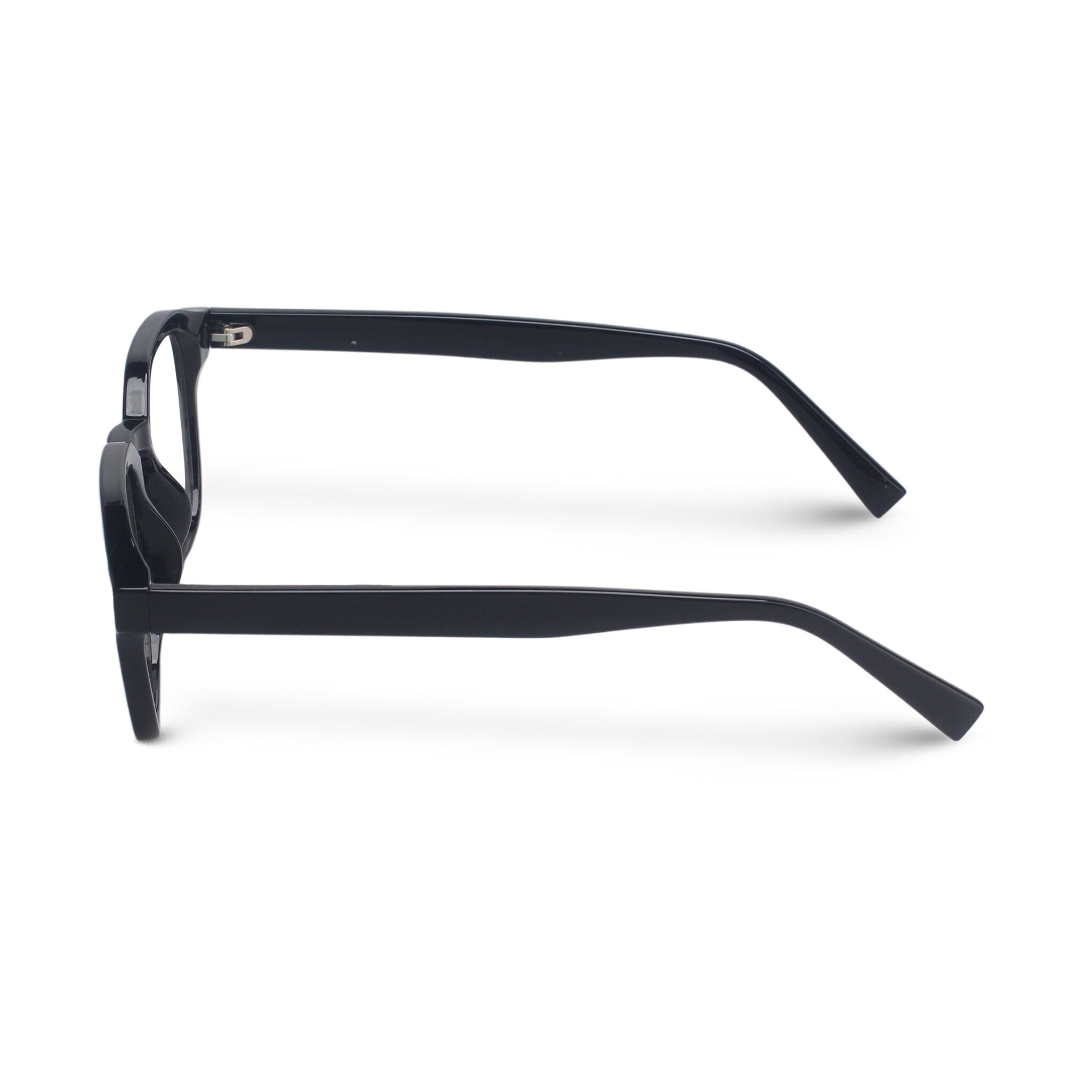 black square plastic eyeglasses