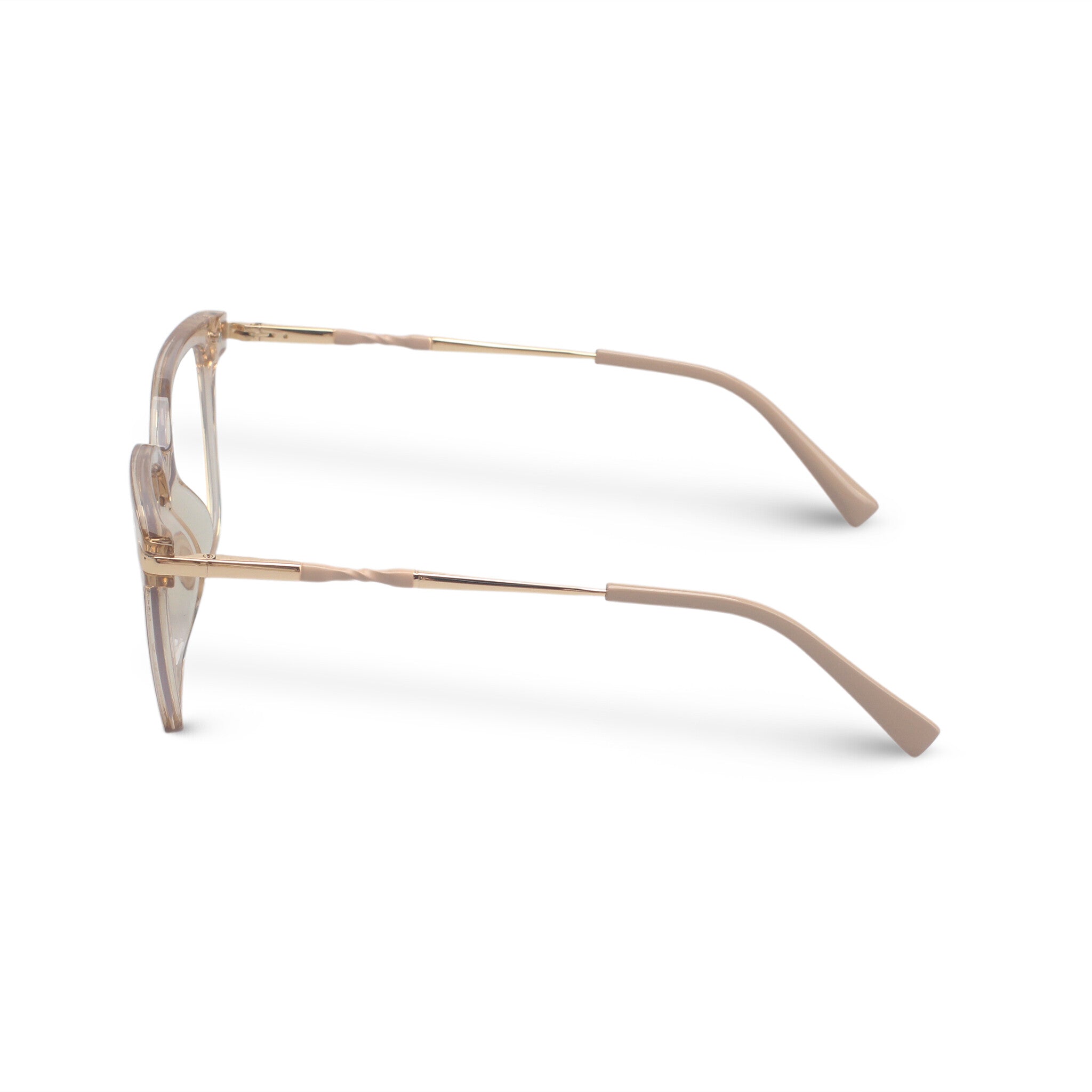 Square transparent pink eyeglasses