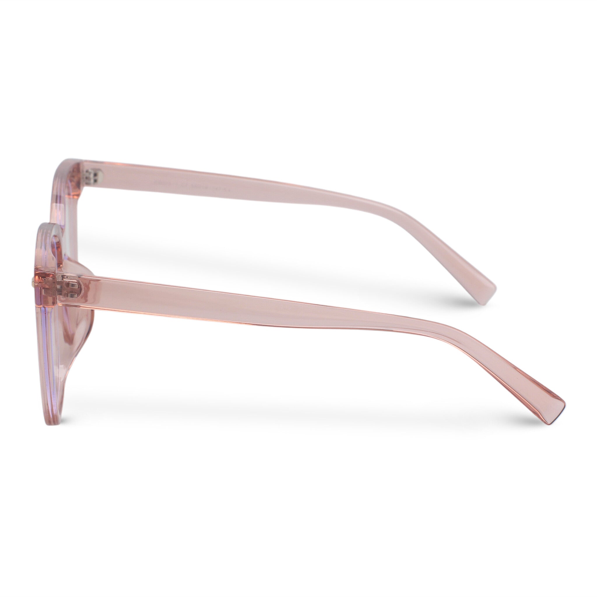 Oversized square pink eyeglasses