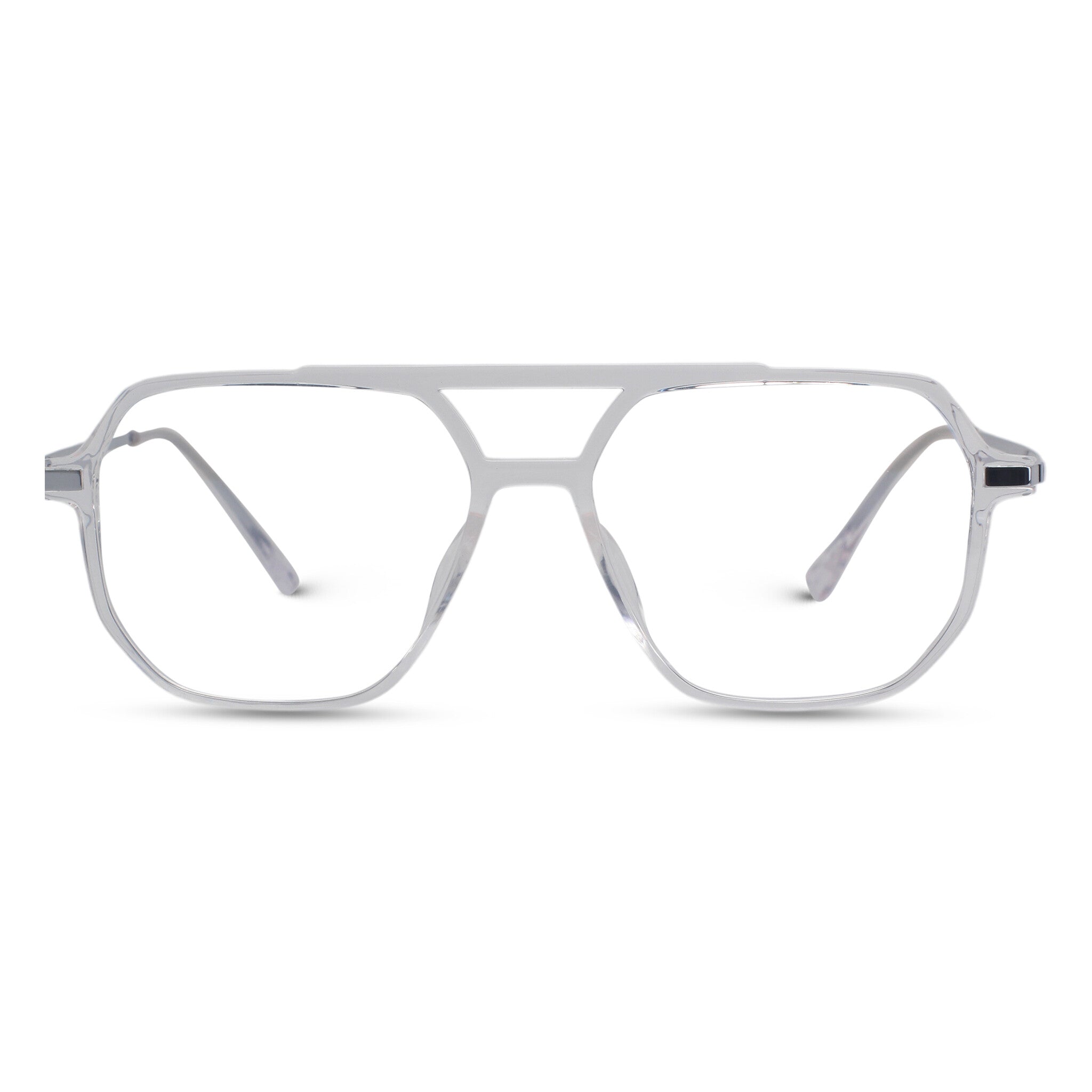 Aviator transparent eyeglasses