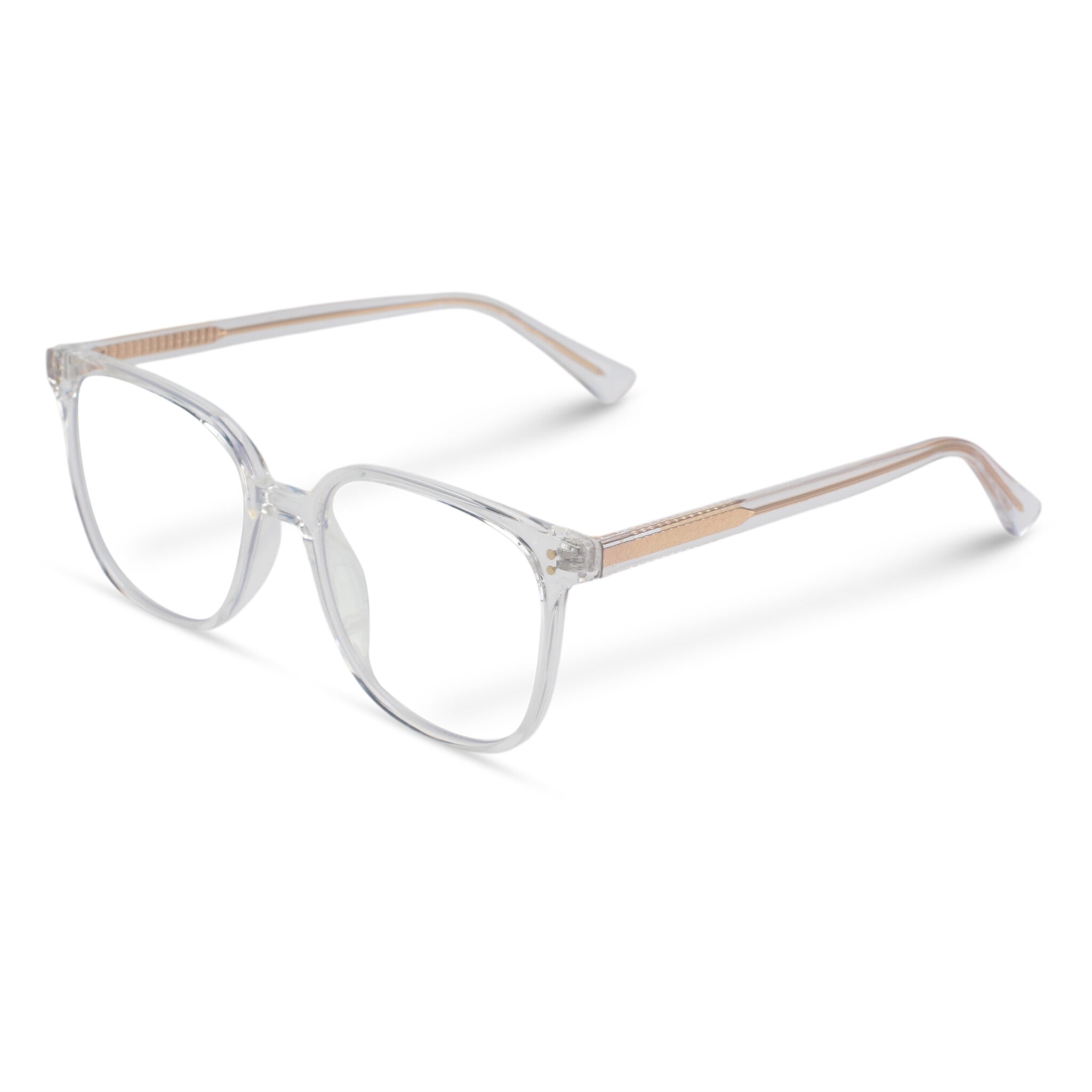 Classic square transparent eyeglasses