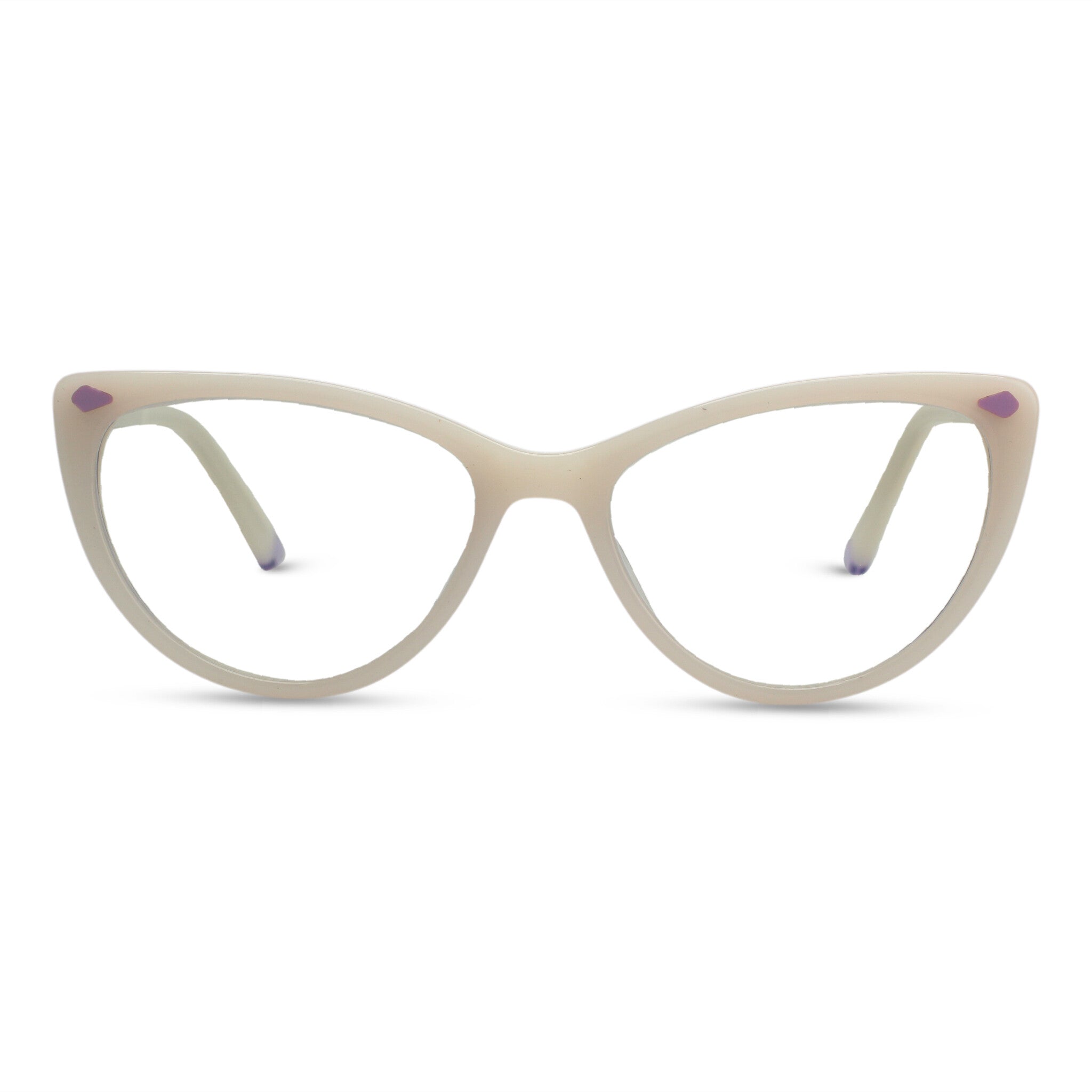 Kids white cat-eye eyeglasses