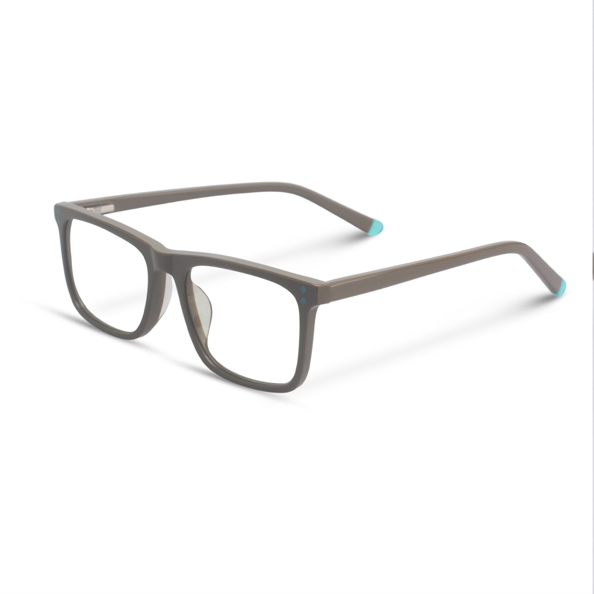 Kids classic square brown eyeglasses