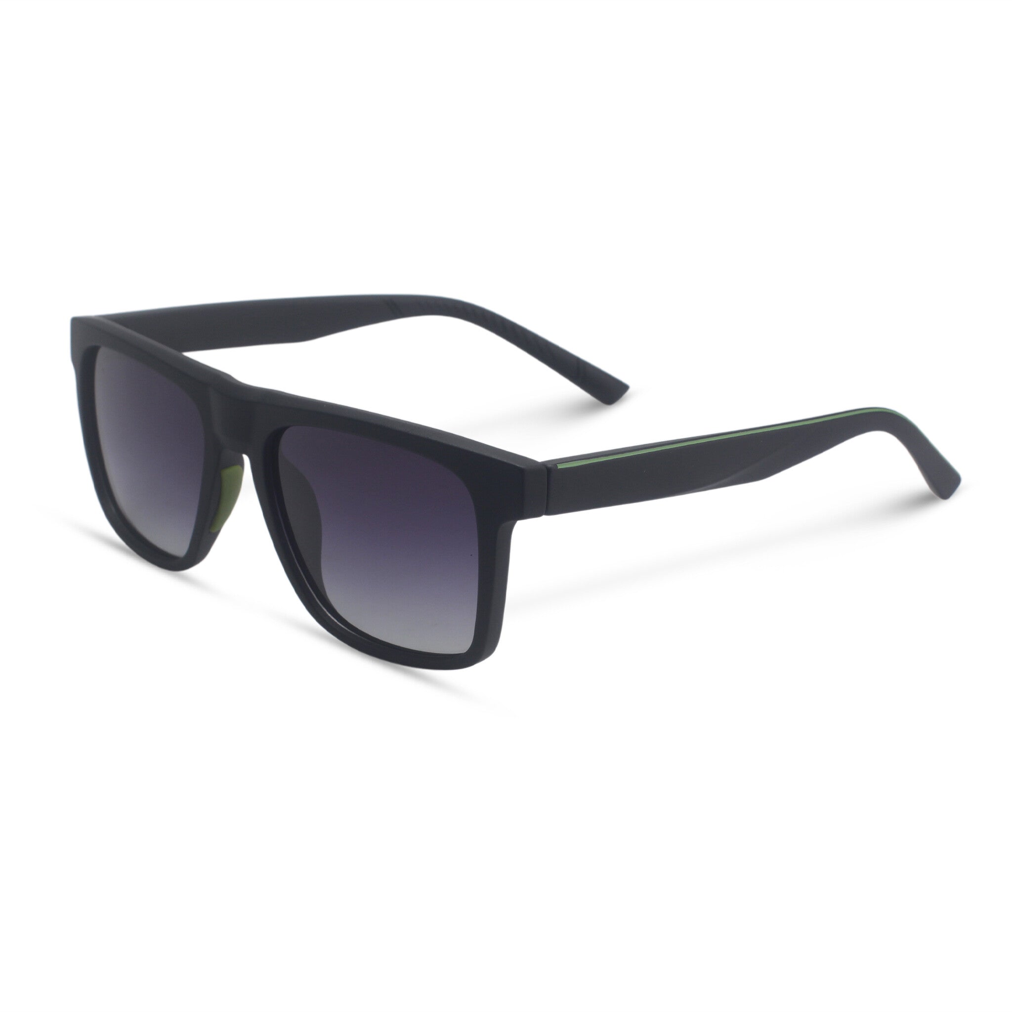Square black sport sunglasses