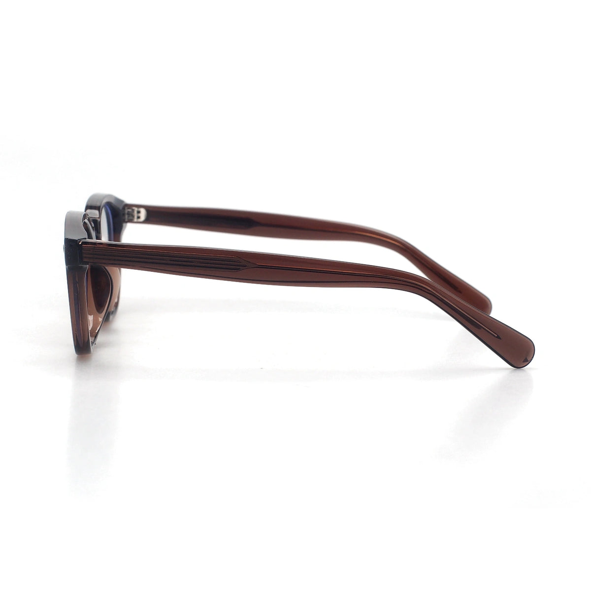 Alassio round brown eyeglasses