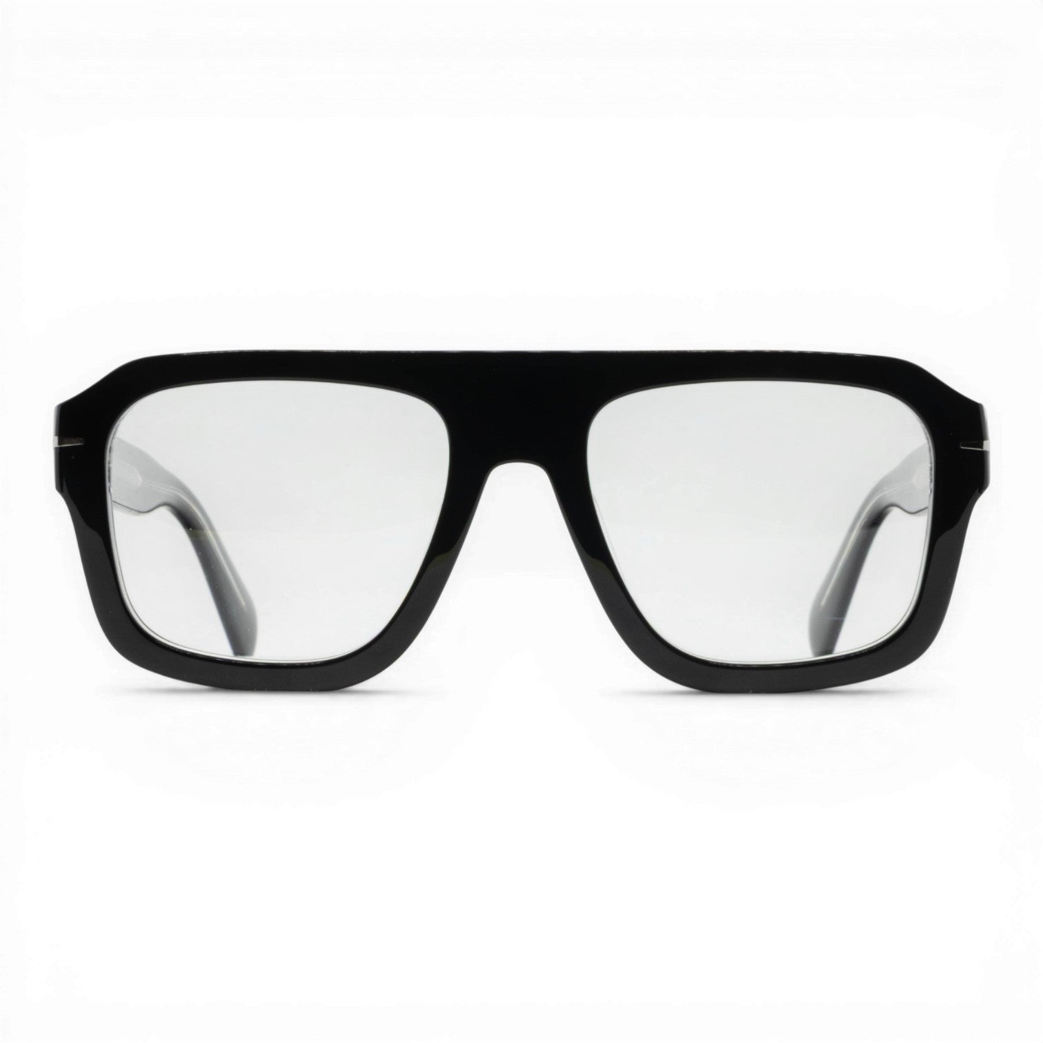 black oversized aviator glasses