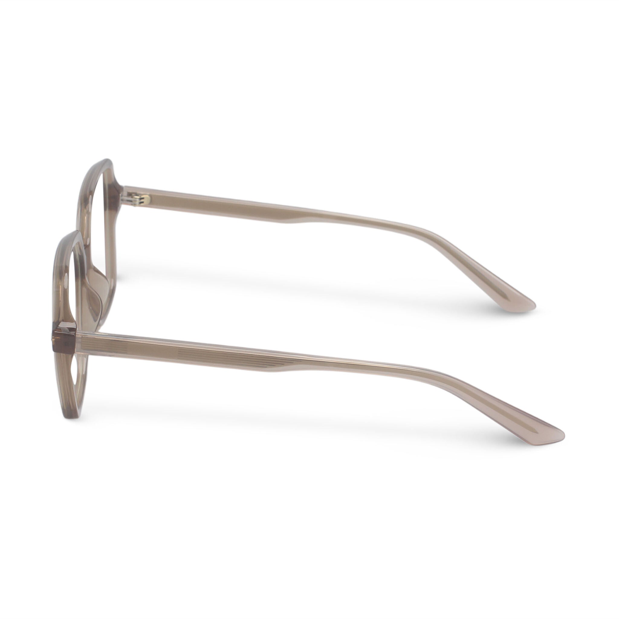 Geometrical brown eyeglasses