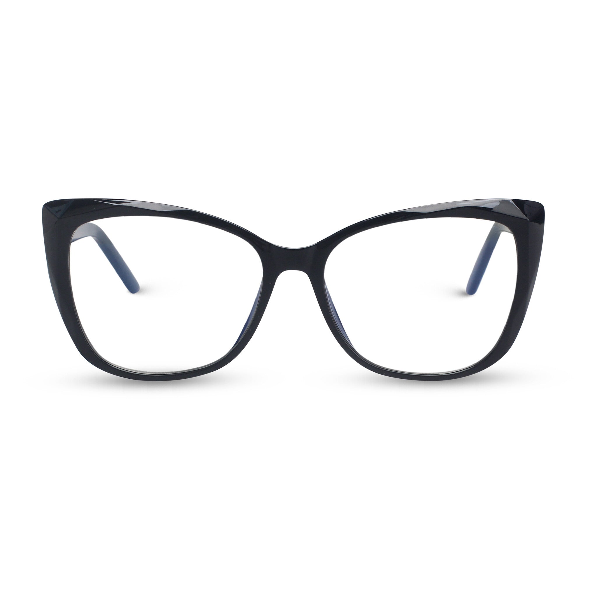 Cat-eye black eyeglasses