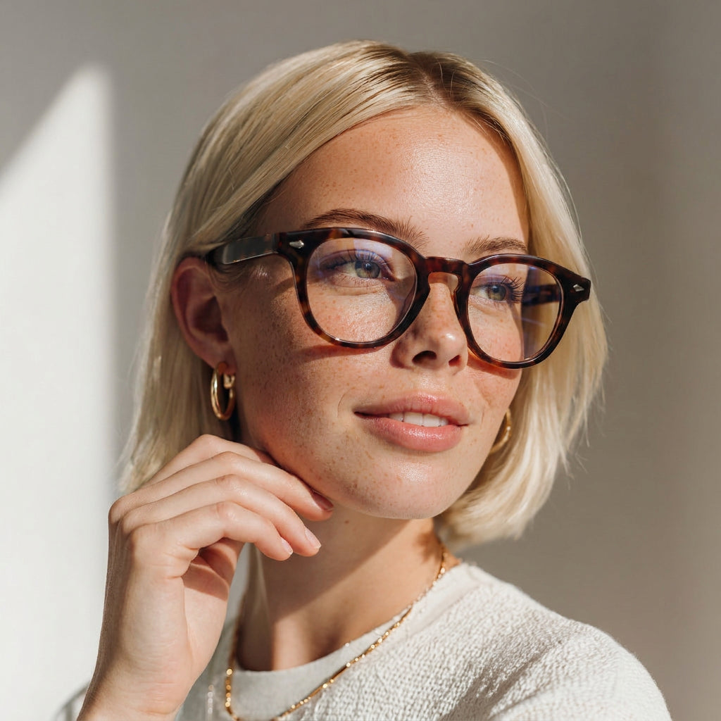Alassio round tortoise eyeglasses