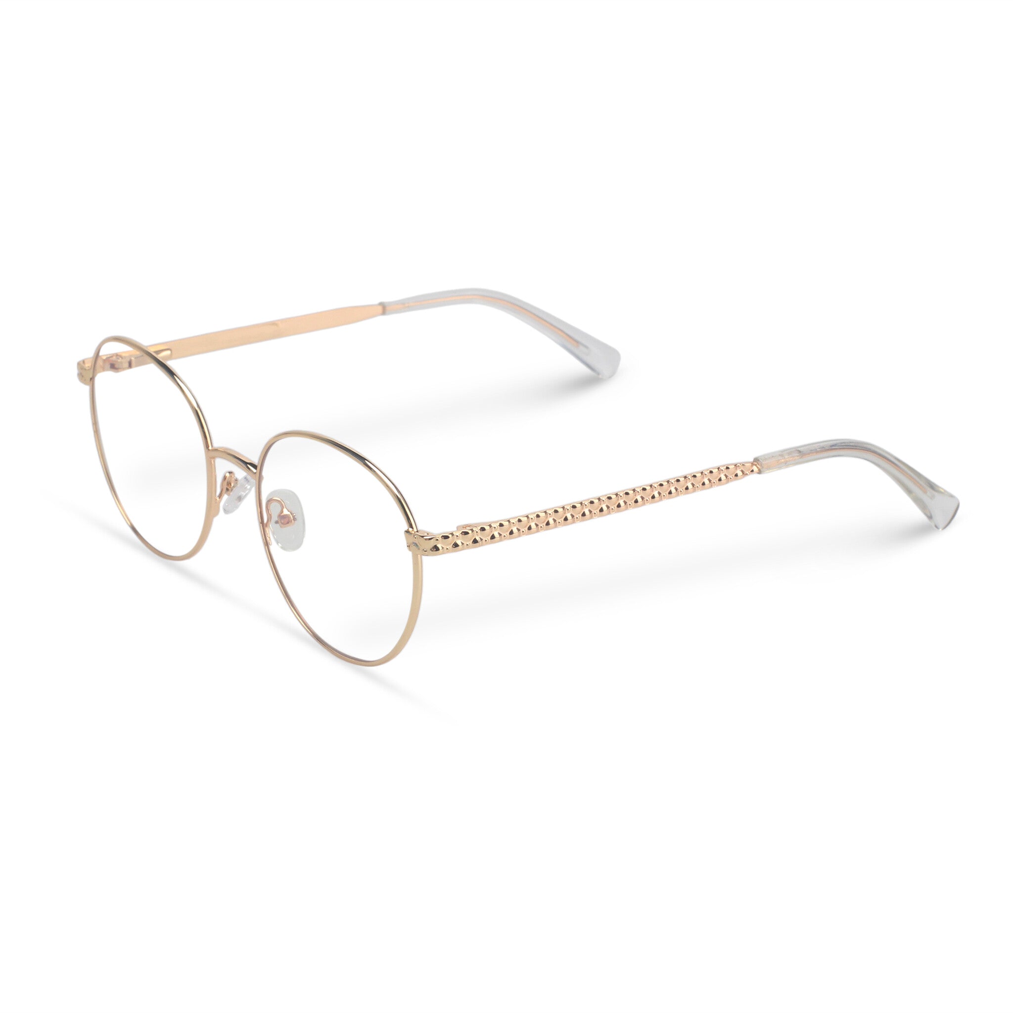 Round gold eyeglasses