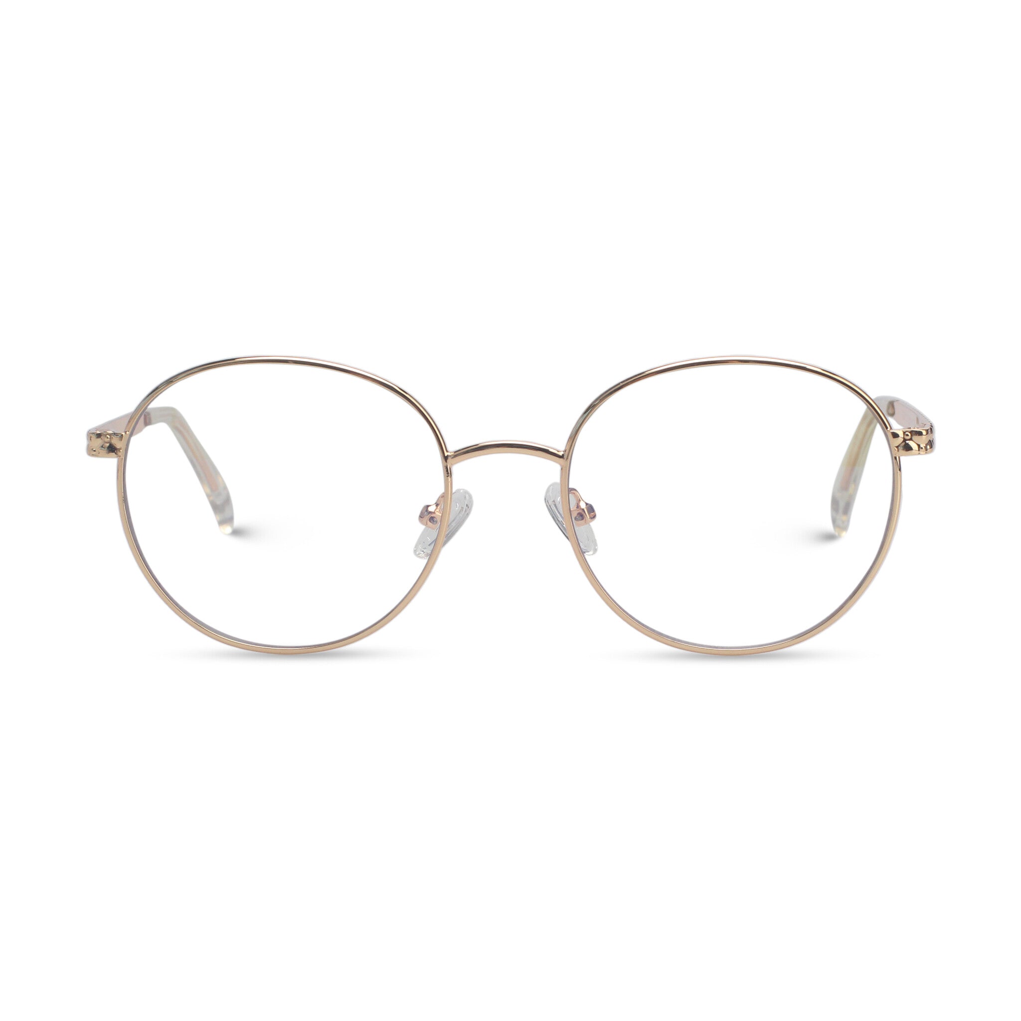 Round gold eyeglasses