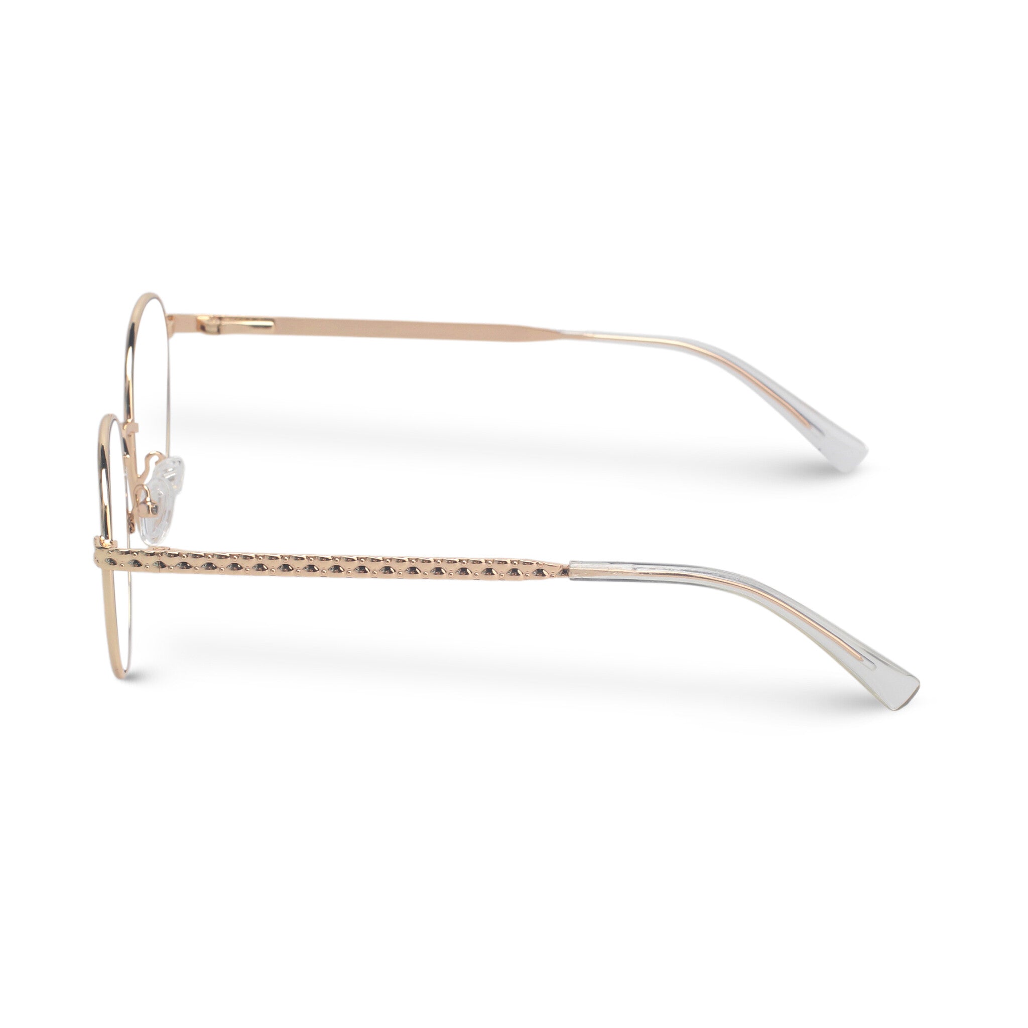 Round gold eyeglasses