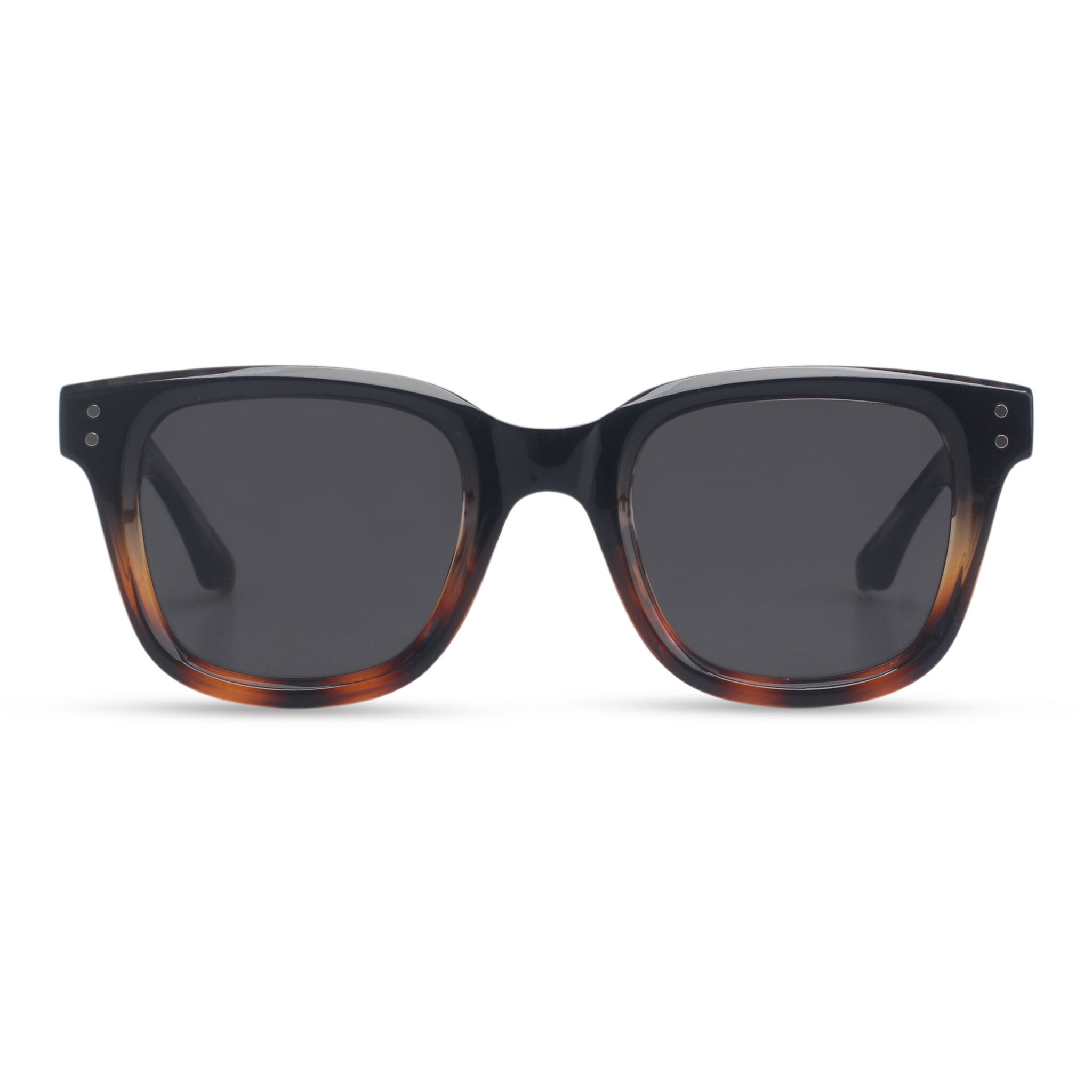 Square tortoise and black sunglasses