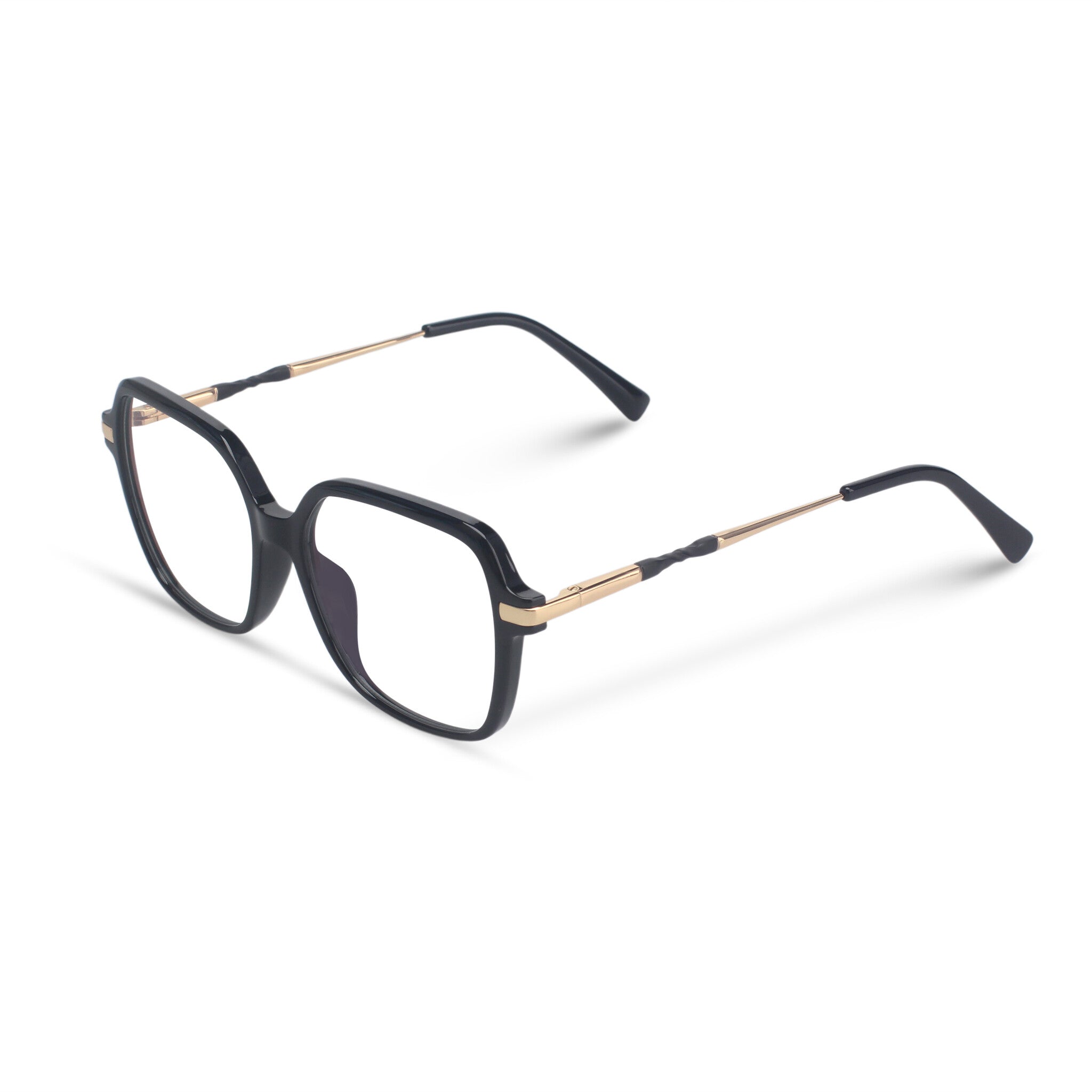 Geometric women black eyeglasses