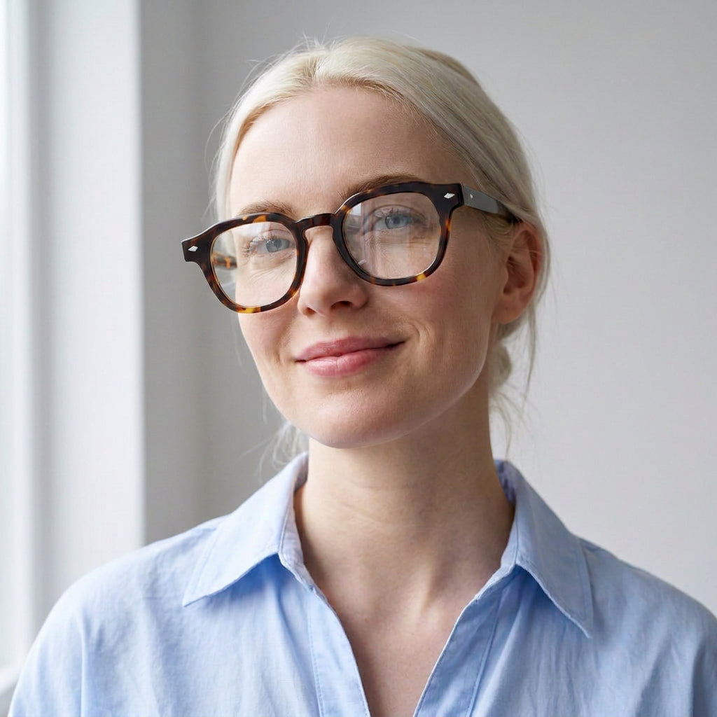 Bergamo round tortoise eyeglasses