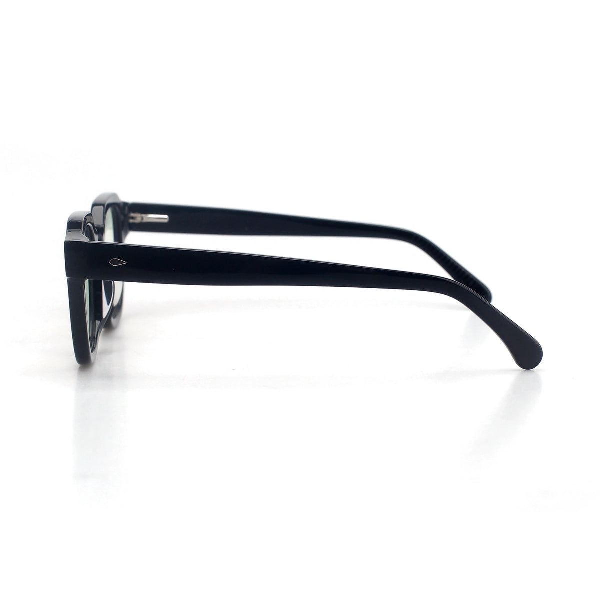 Bergamo round black eyeglasses
