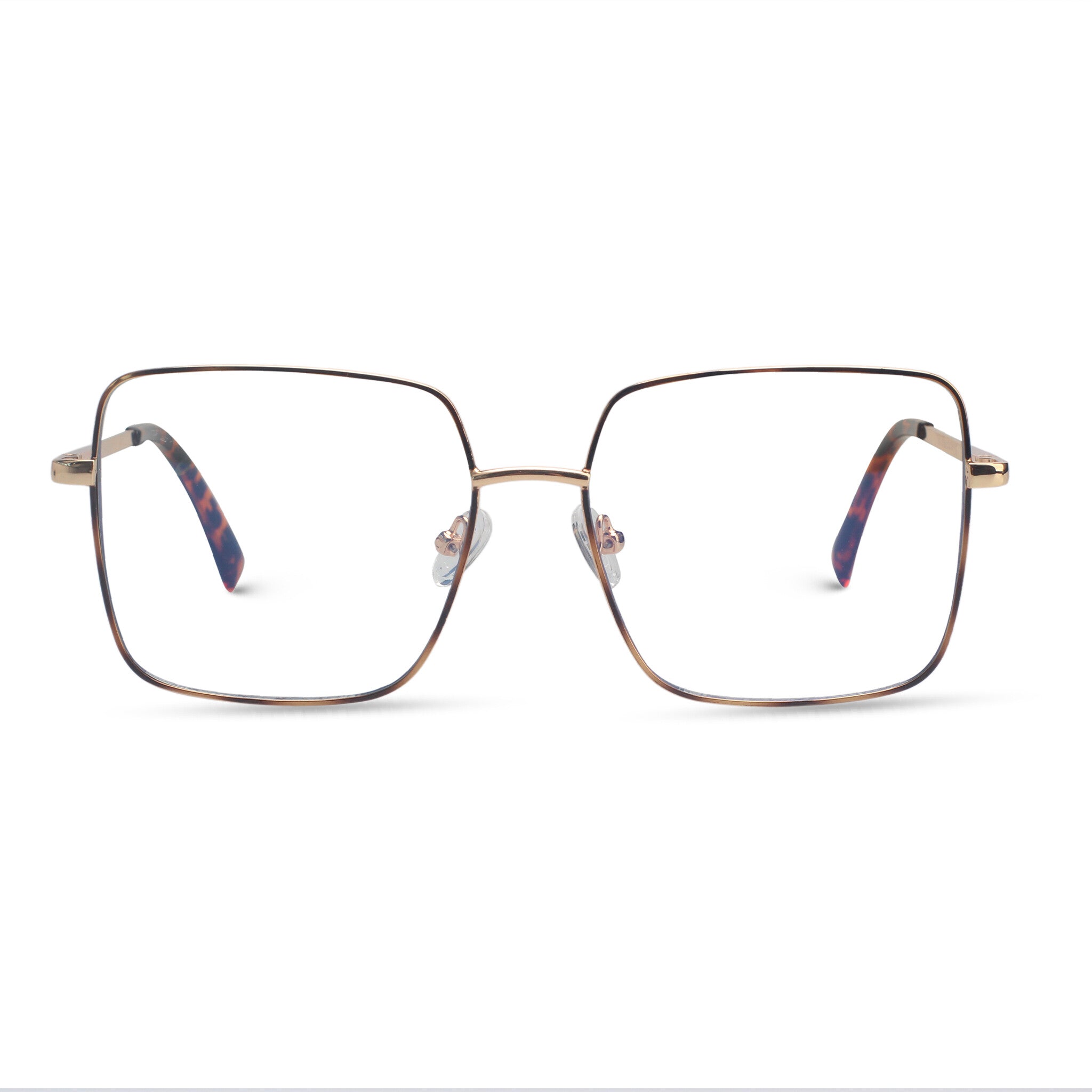 Oversized square tortoise eyeglasses