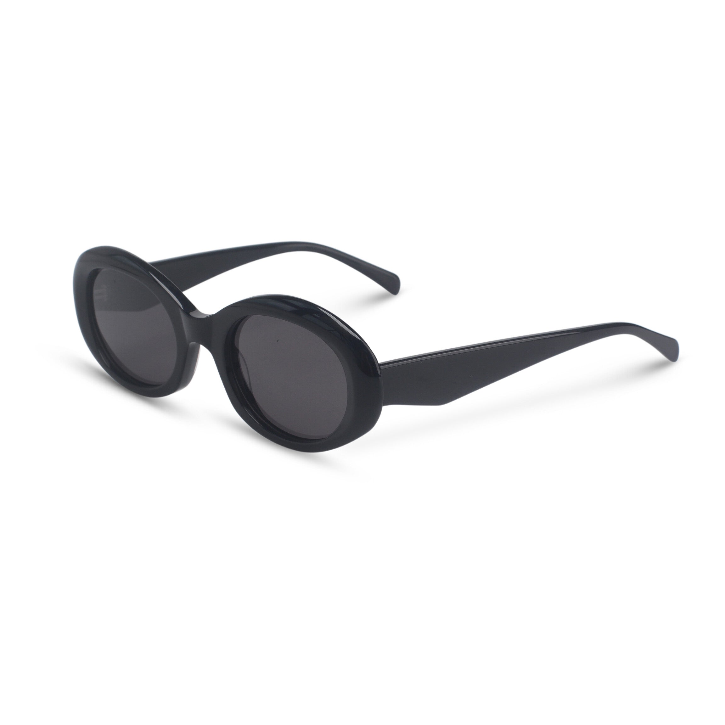 Oval black sunglasses