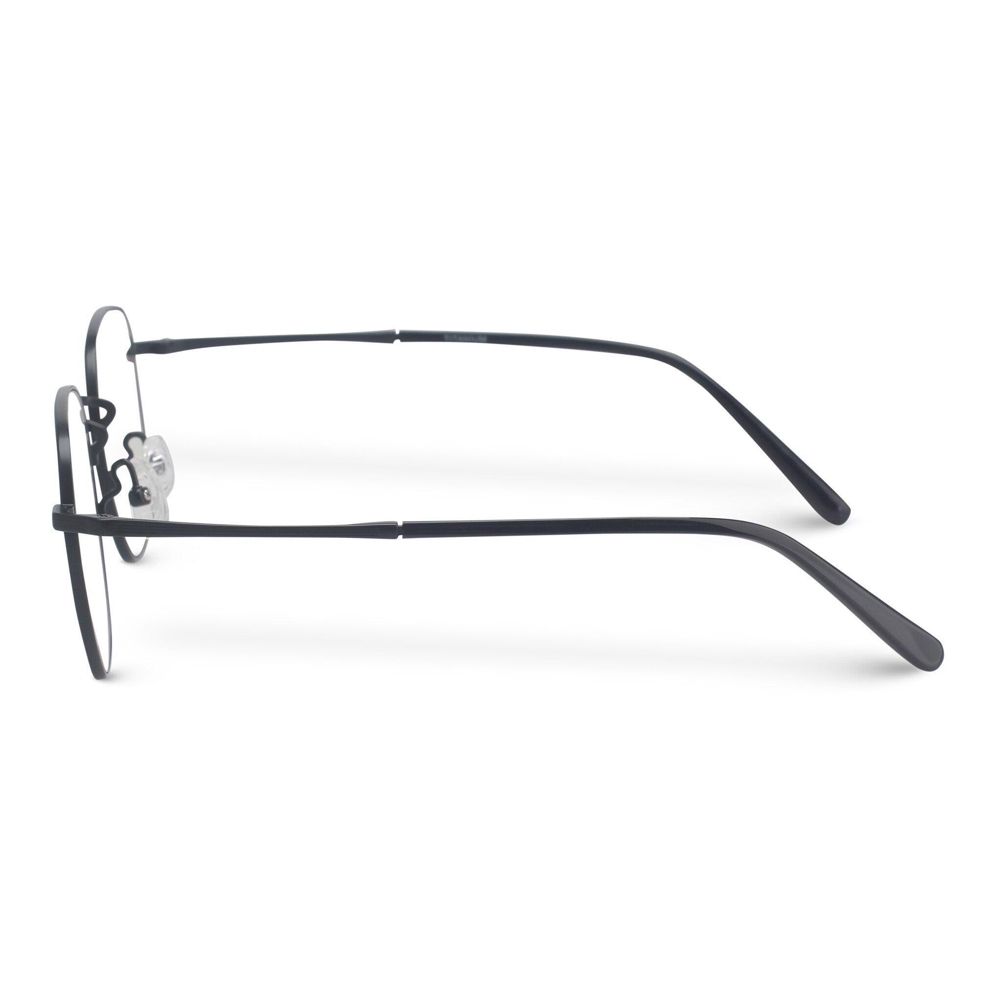 Minimal geometric black eyeglasses