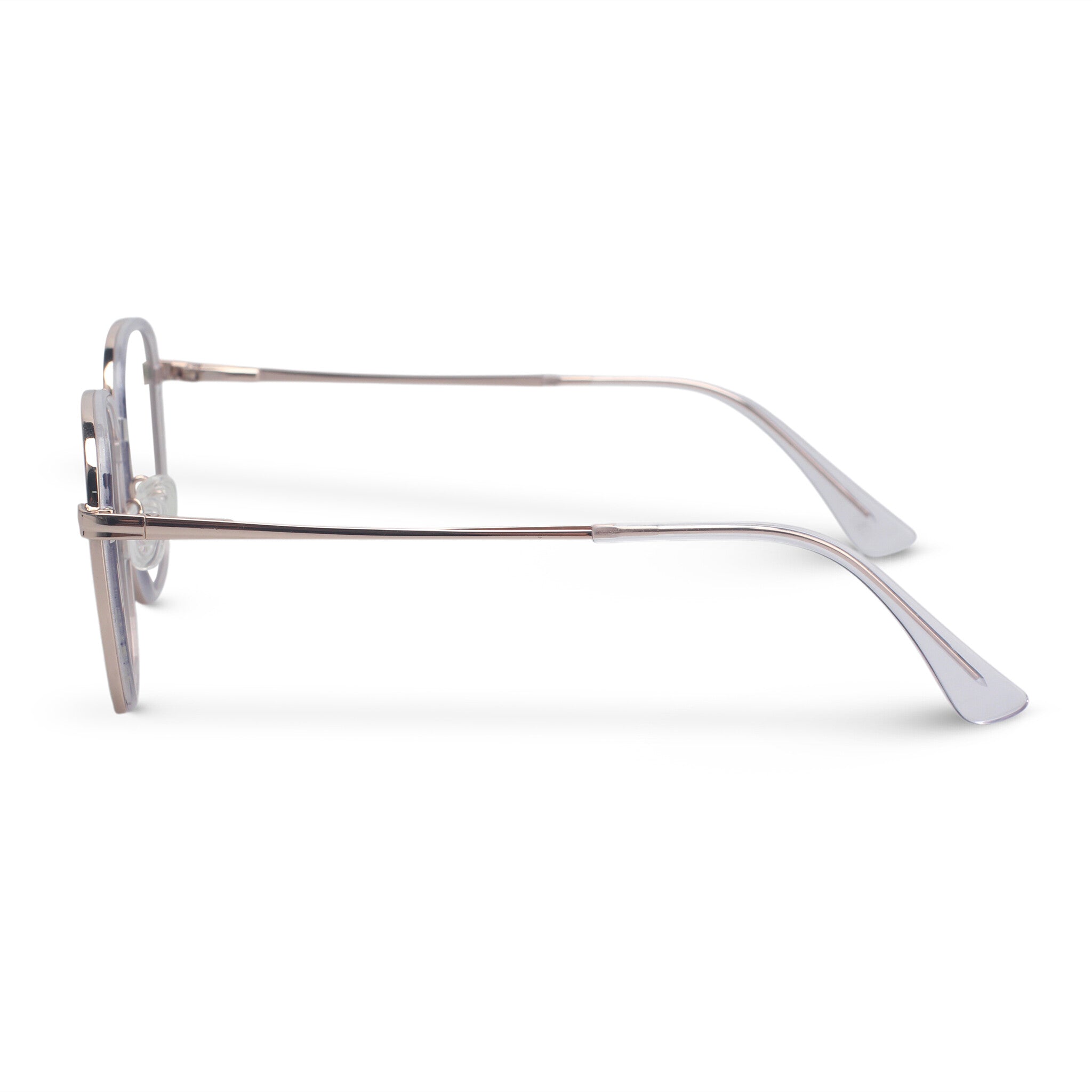 Minimal metal gold geometric eyeglasses