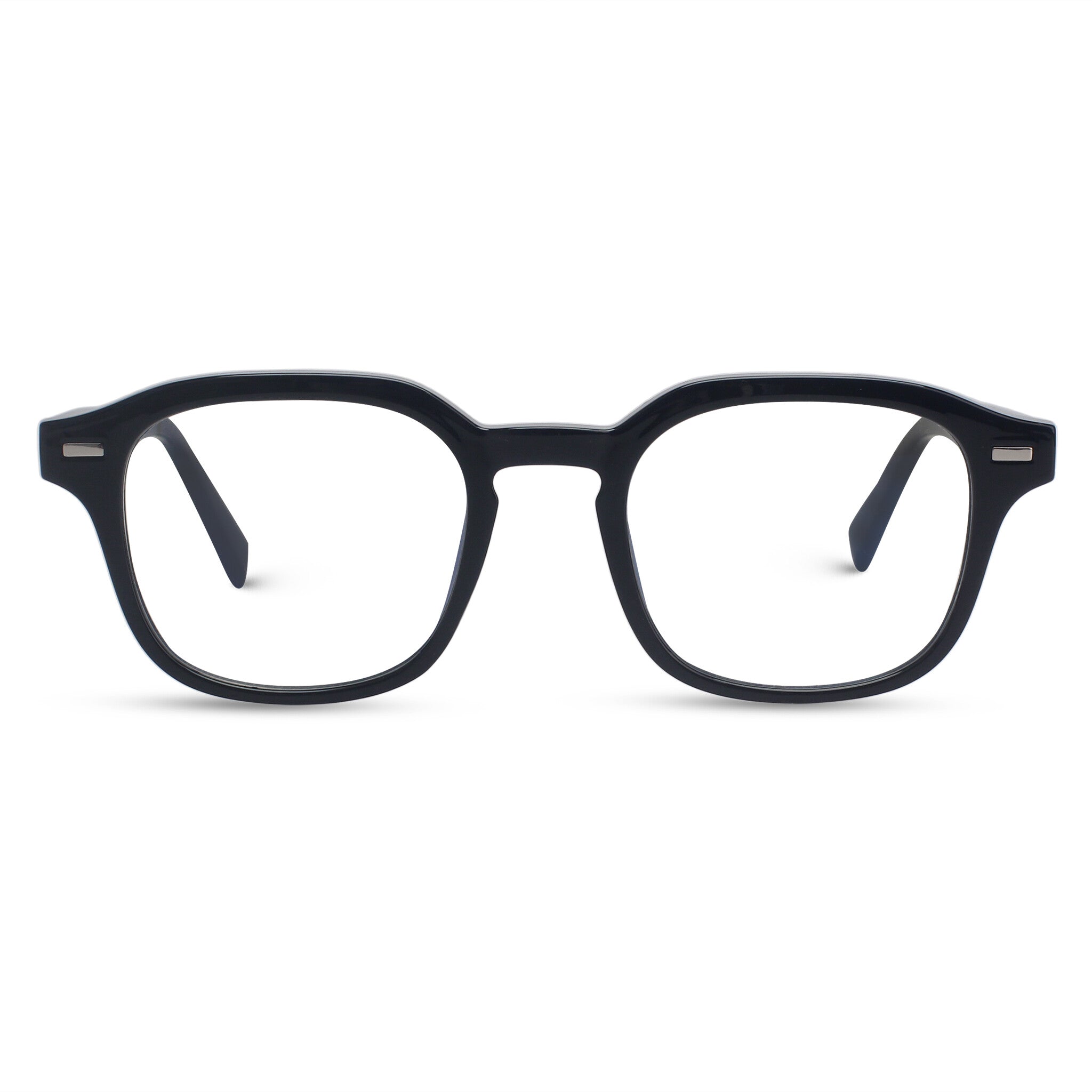 black square plastic eyeglasses