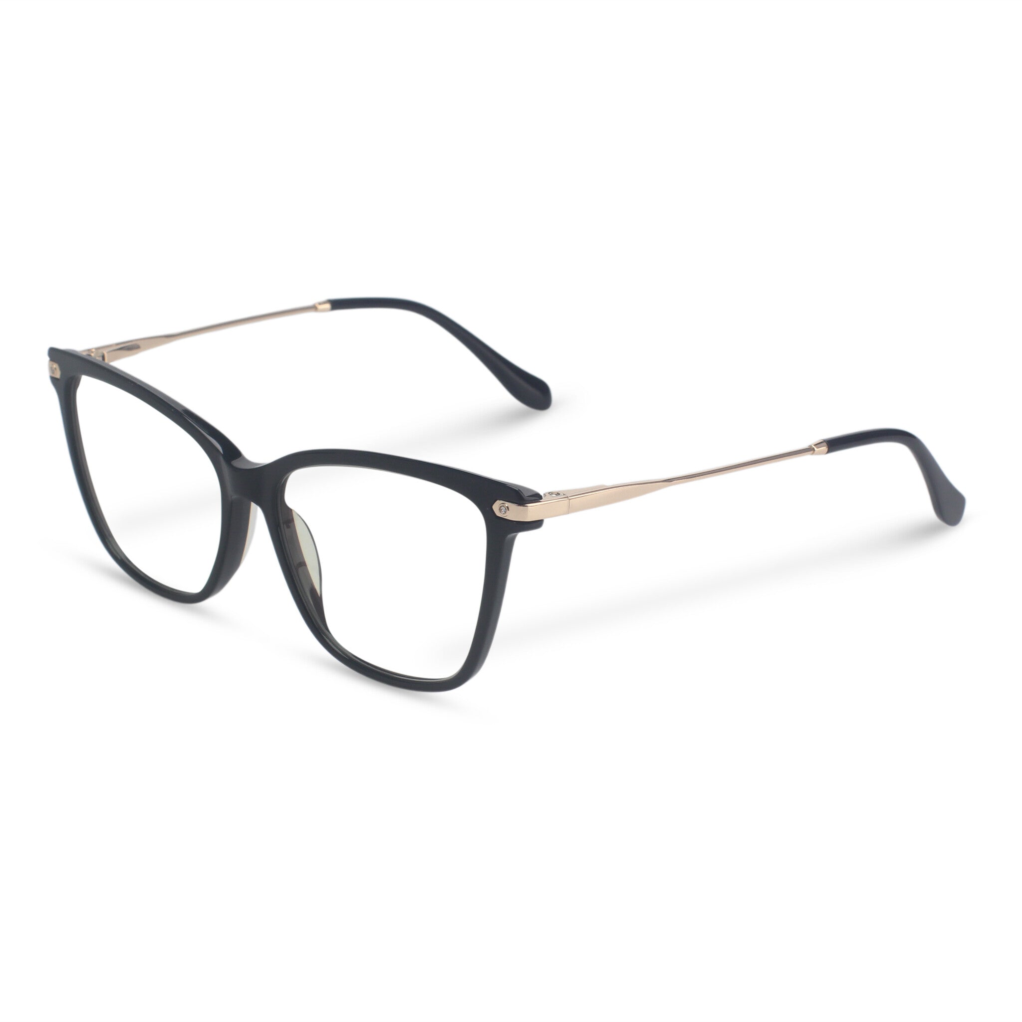 Cat-eye black eyeglasses