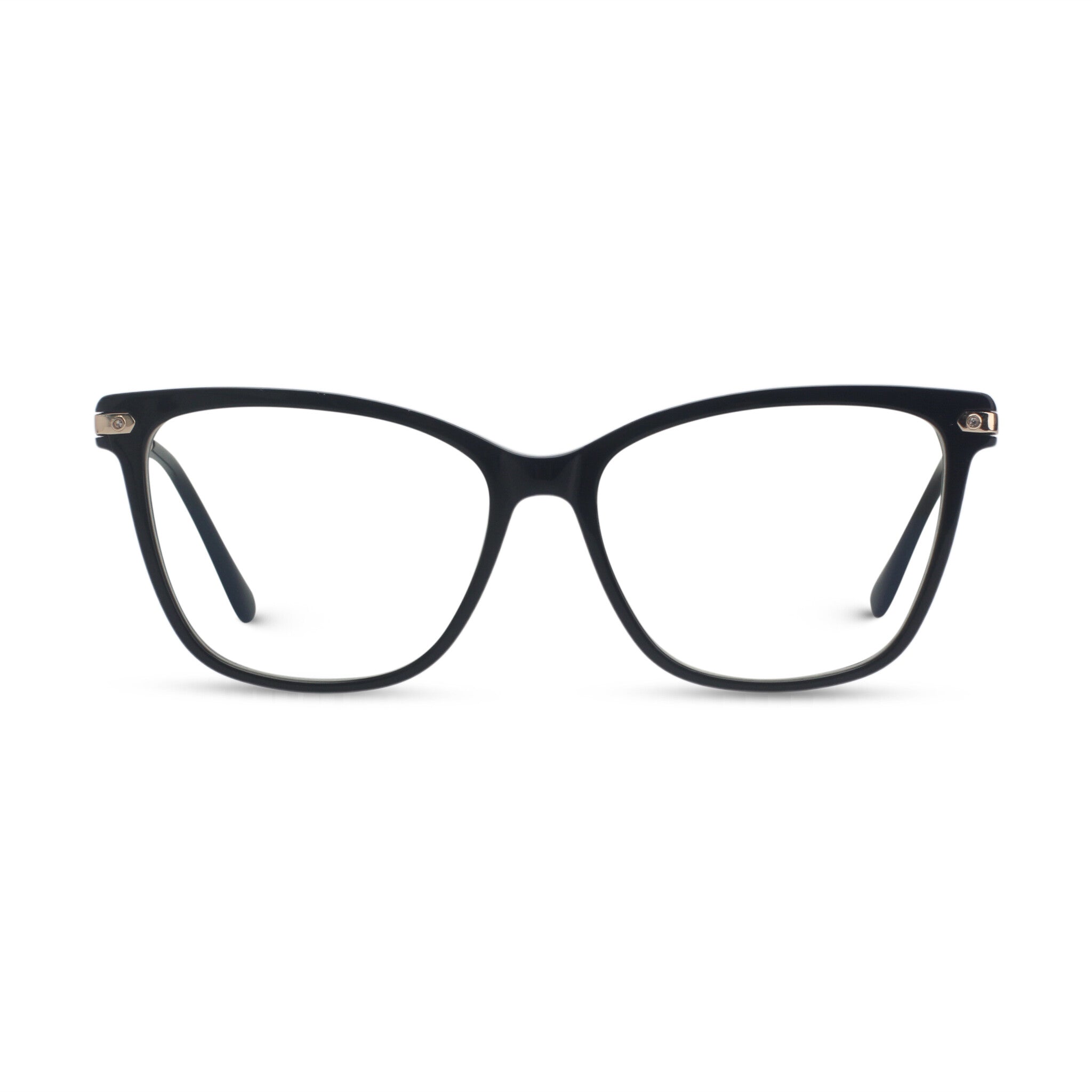 Cat-eye black eyeglasses