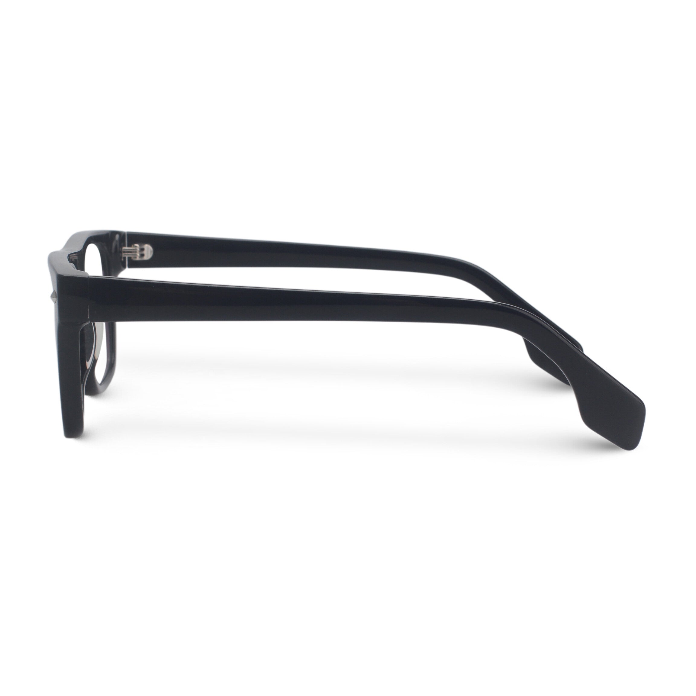 Bold square black eyeglasses