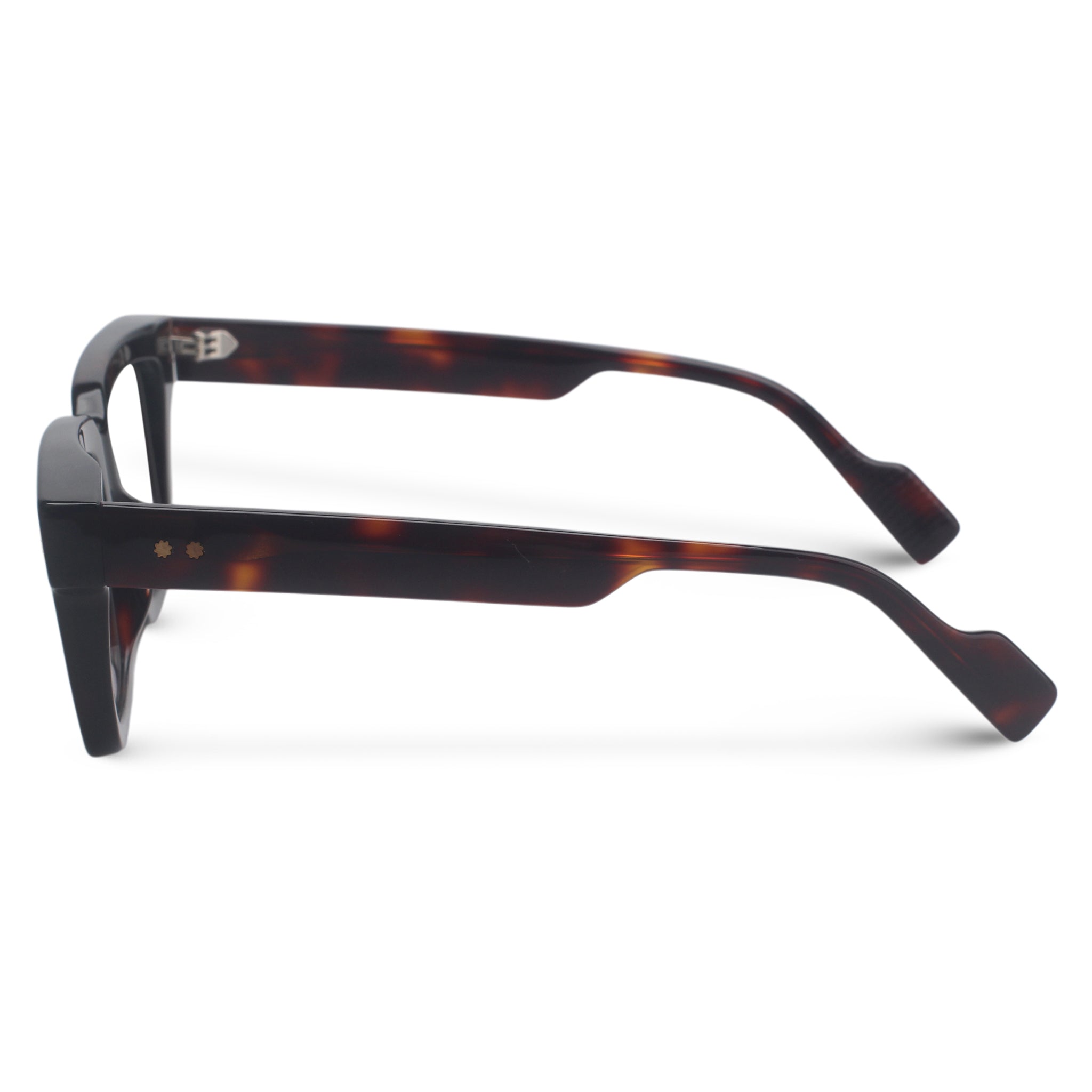 Bold square tortoise eyeglasses