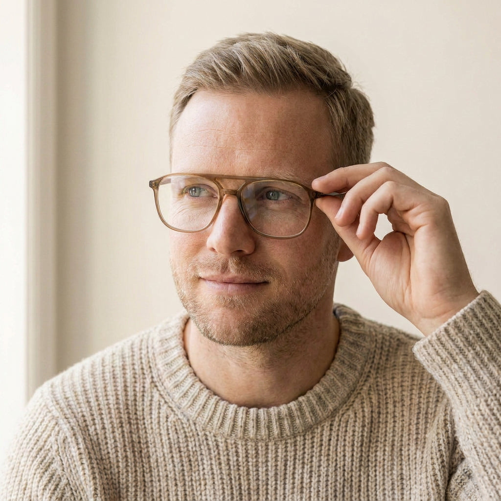 Gavi pilot brown eyeglasses