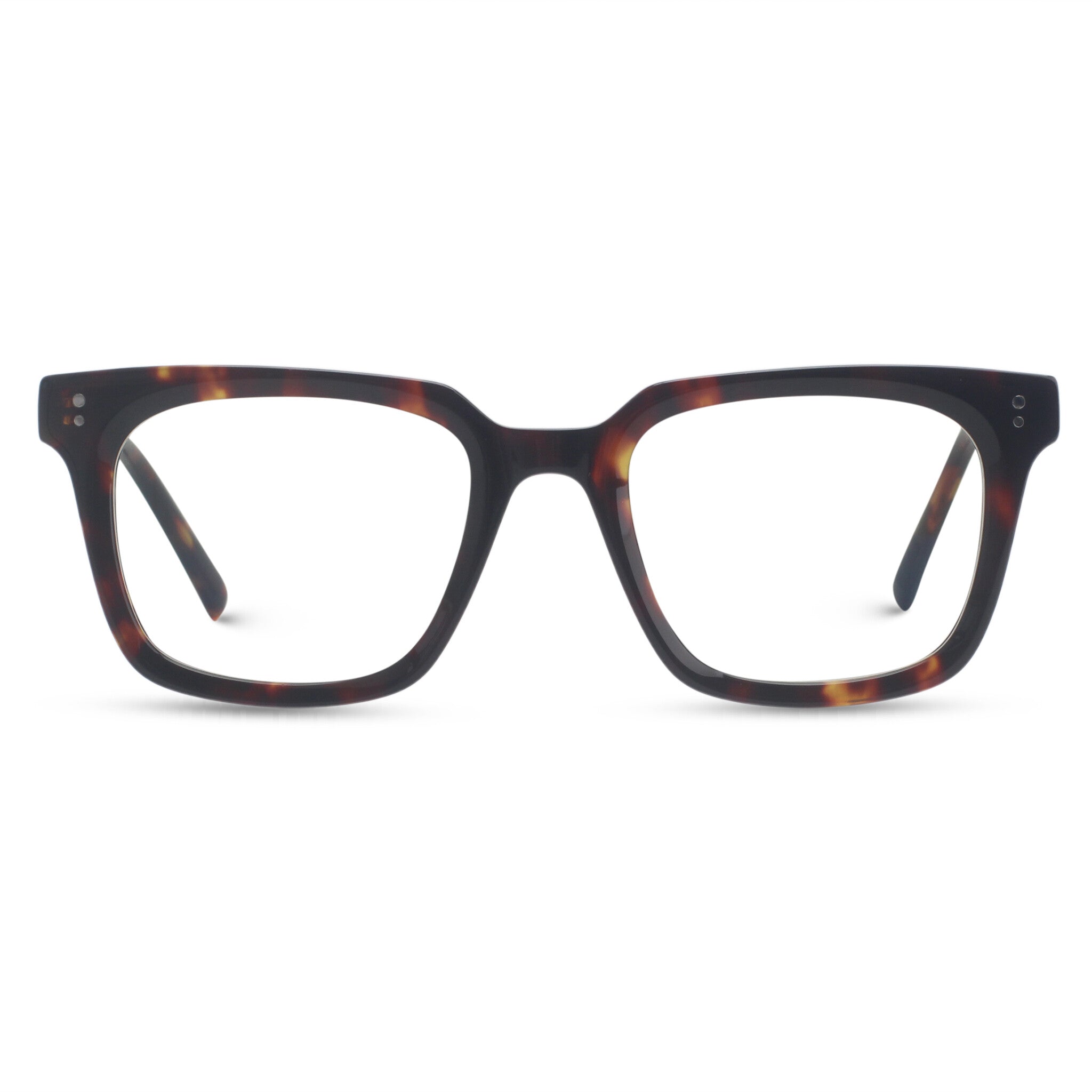 tortoiseshell square plastic eyeglasses