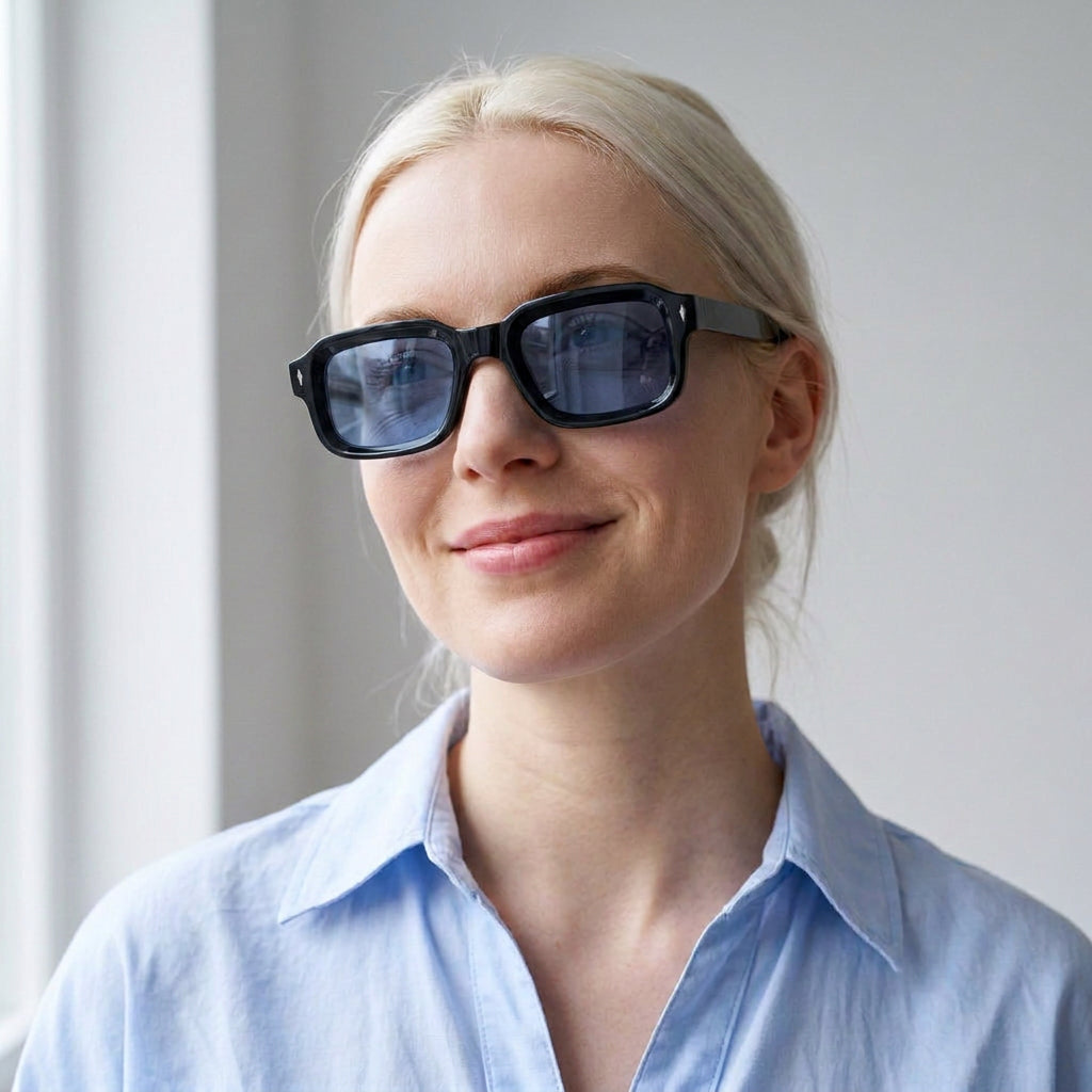 Grado rectangular blue sunglasses