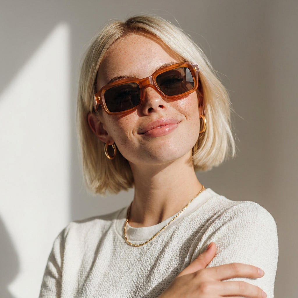 Grado rectangular brown sunglasses