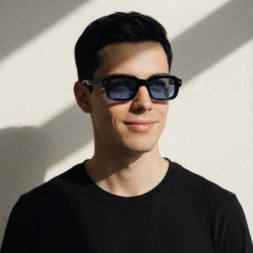 Grado rectangular blue sunglasses