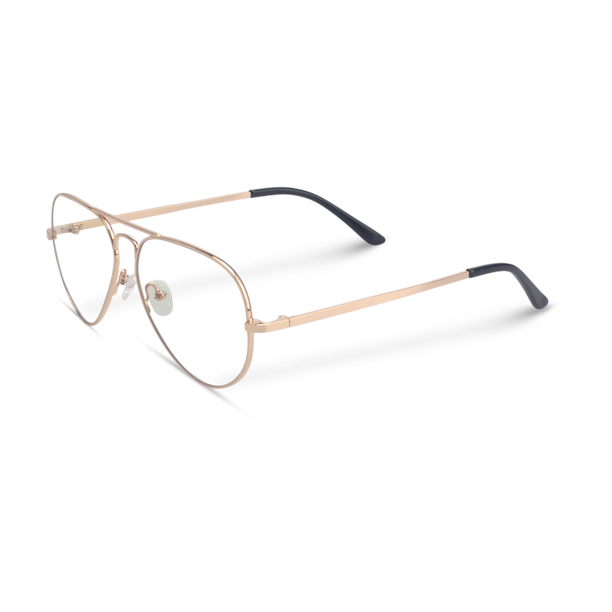 Classic aviator gold eyeglasses
