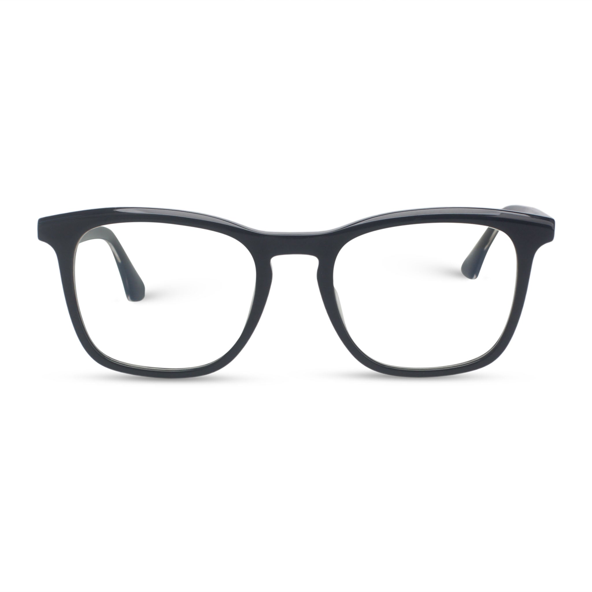 Black plastic eyeglasses