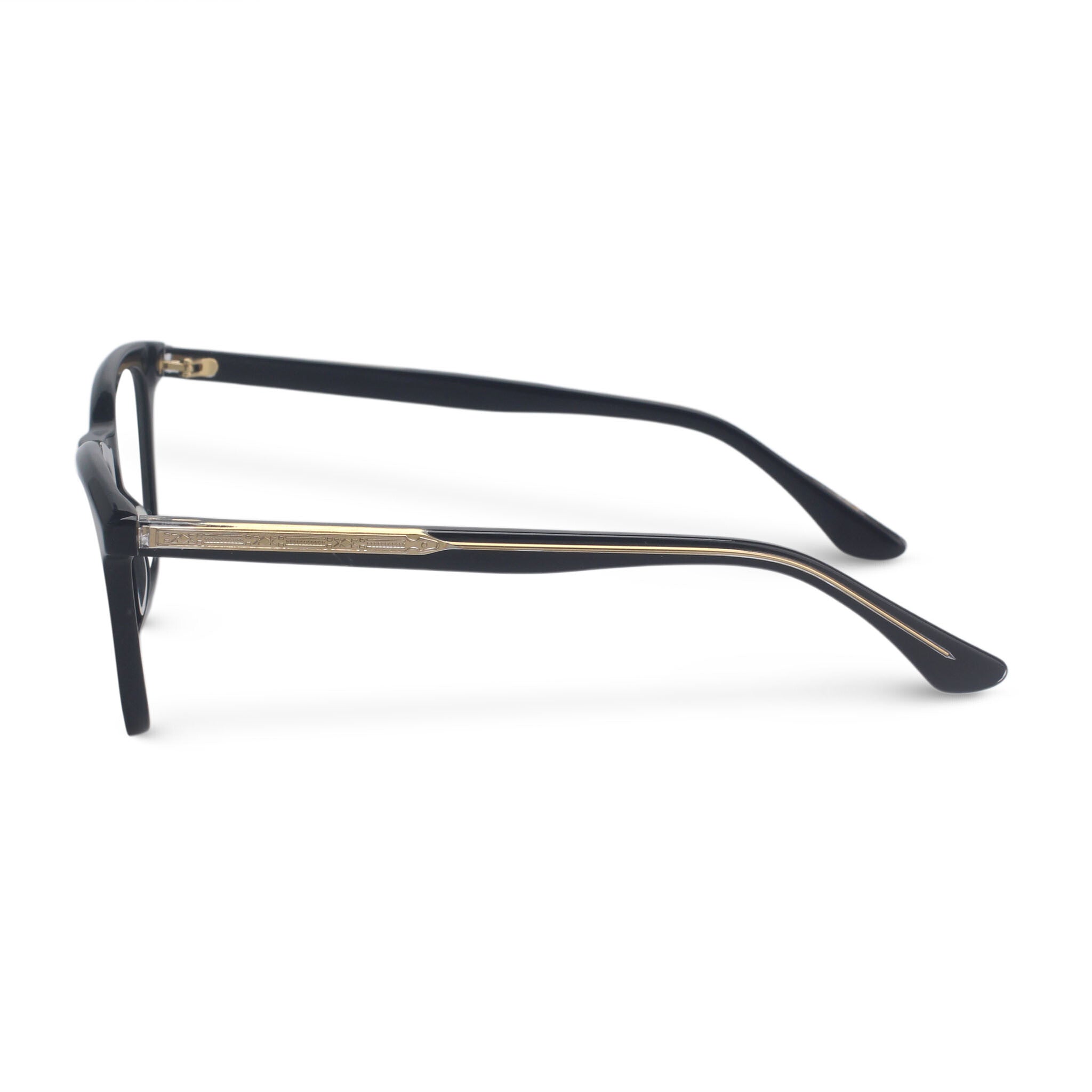 Black plastic eyeglasses