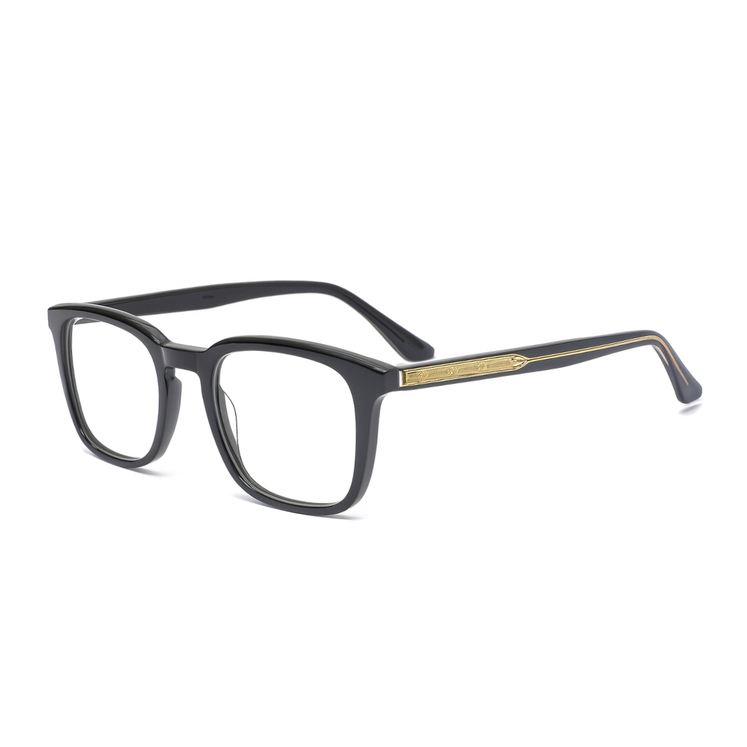 Black plastic eyeglasses