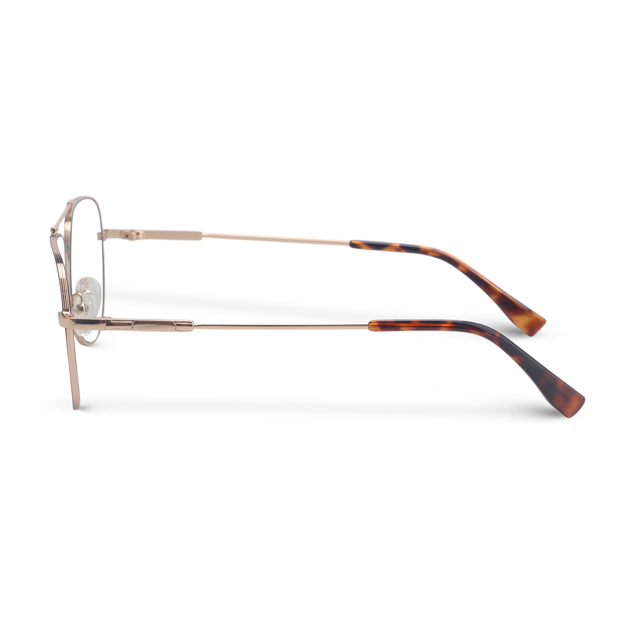 Classic aviator gold eyeglasses
