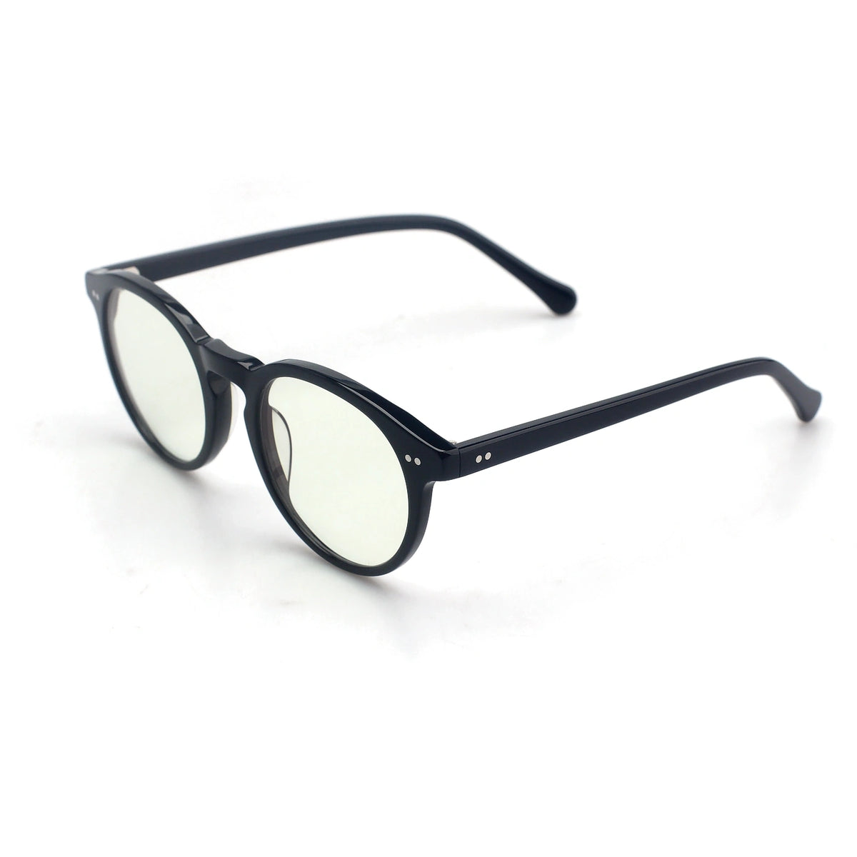 Loreto round black eyeglasses
