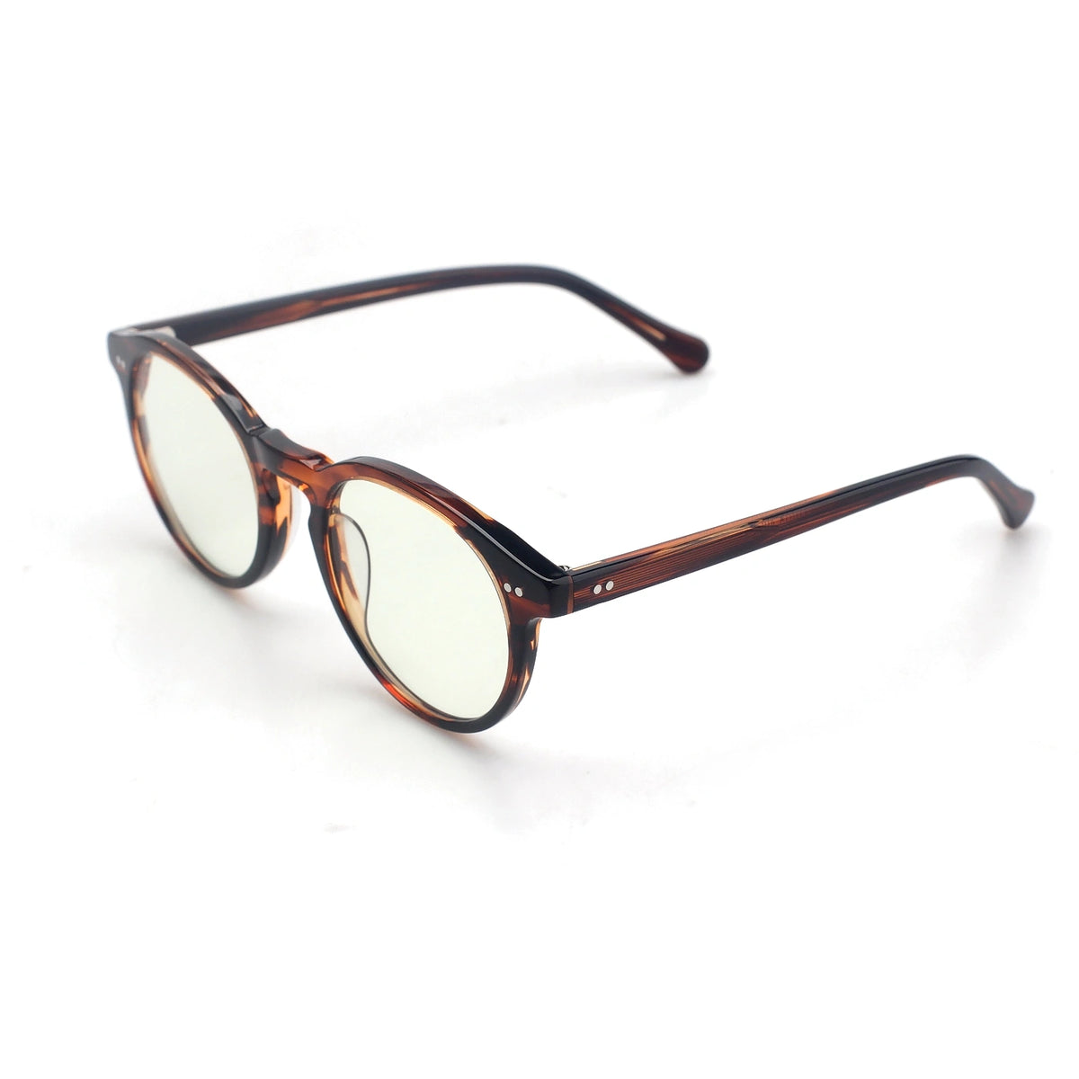 Loreto round tortoise eyeglasses