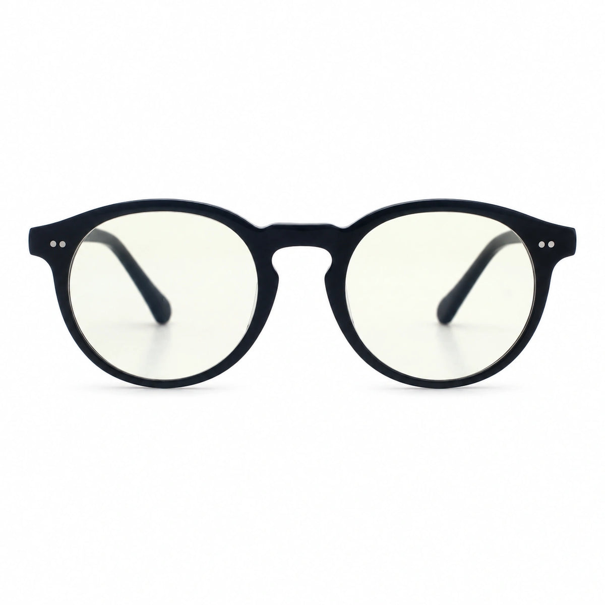 Loreto round black eyeglasses
