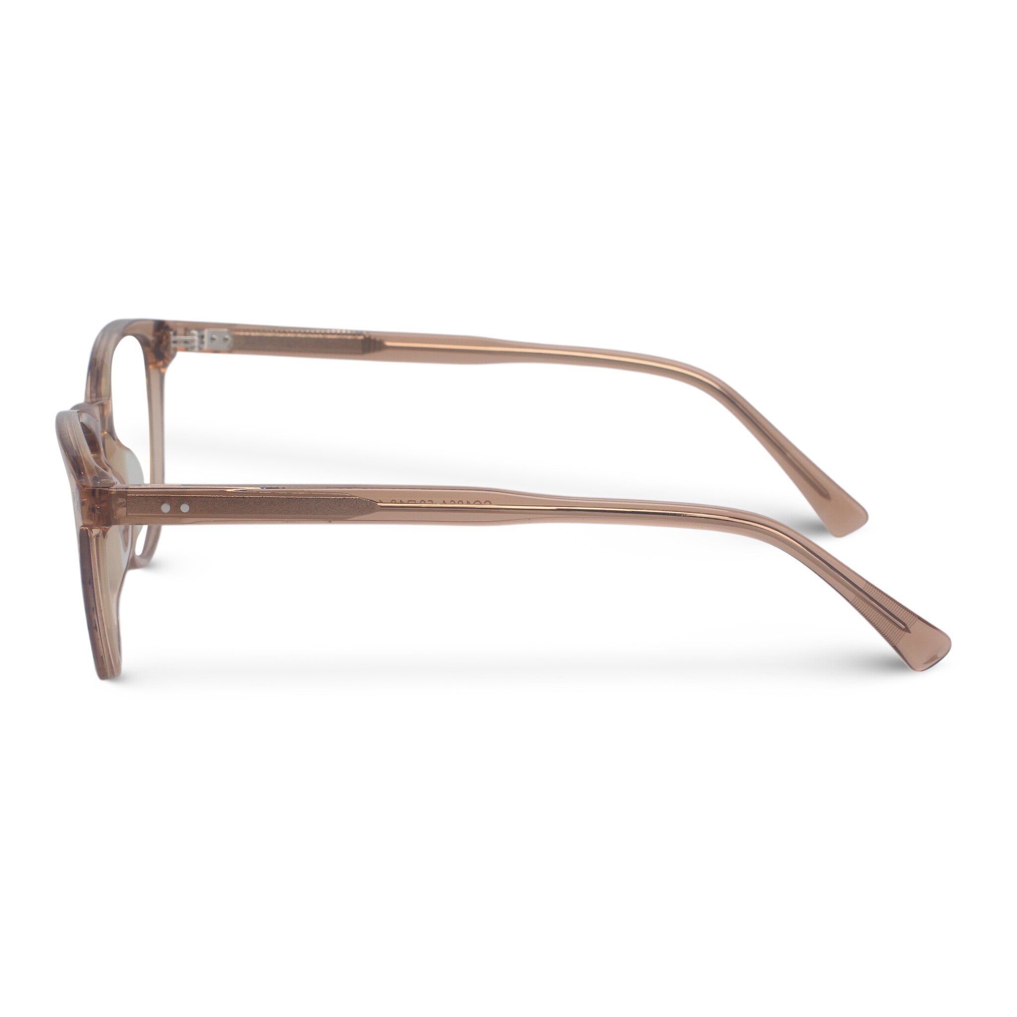 Minimal square/round pink eyeglasses