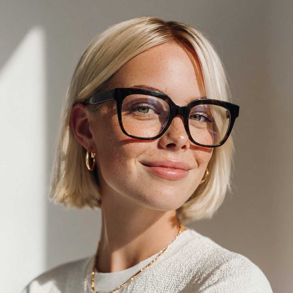 Montefalco square tortoise eyeglasses