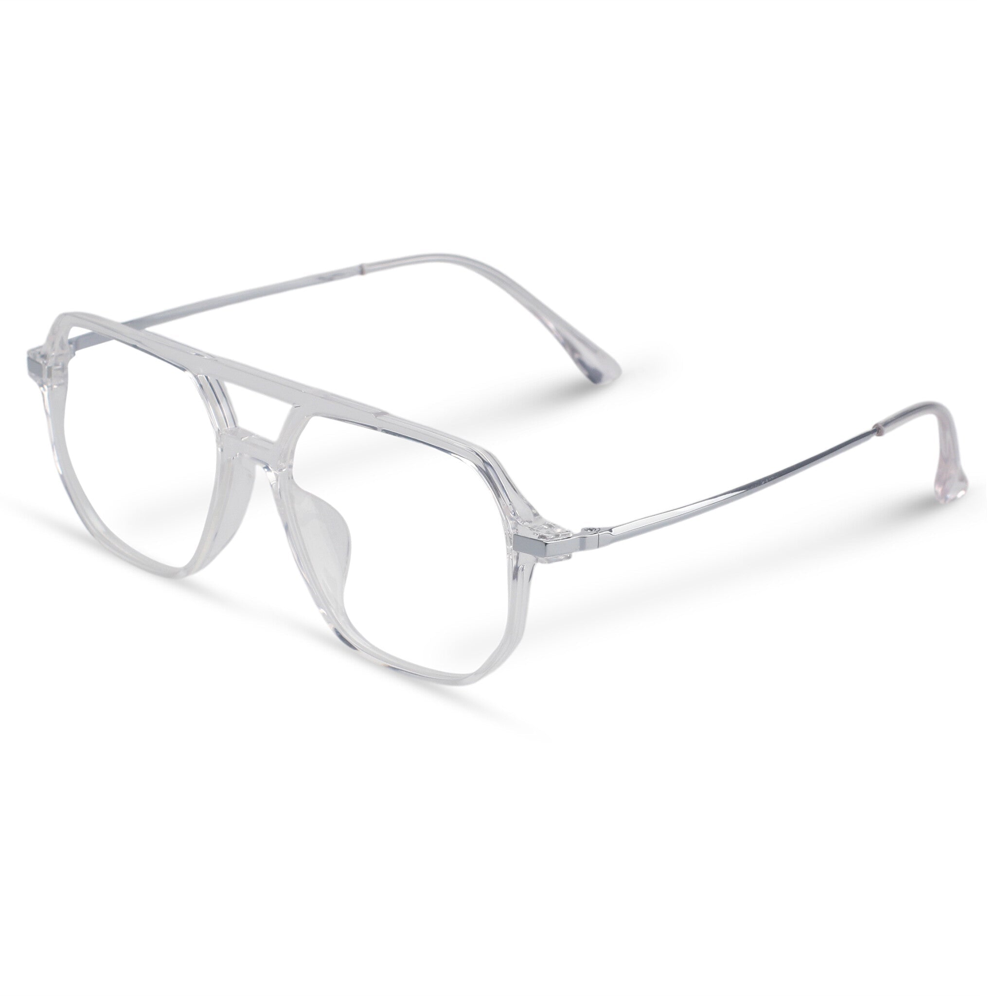 Aviator transparent eyeglasses 